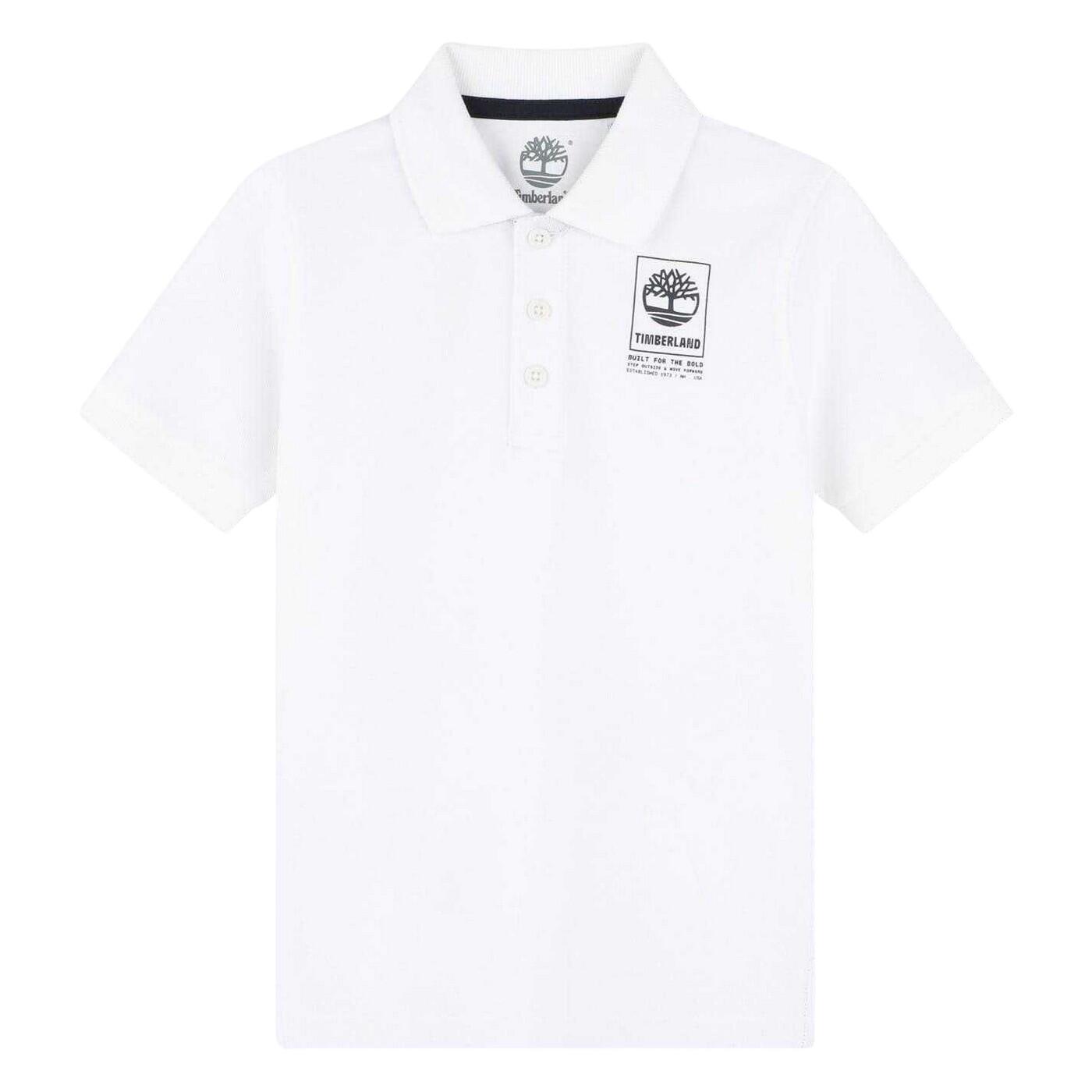 Poloshirt für , Regulär Kinder Weiß 1/2
