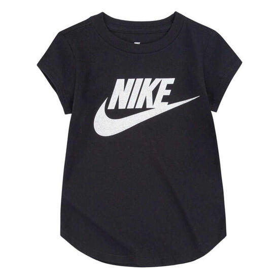 Tshirt Manches Courtes Motif/style Scintillant Fille (Noir / Blanc)