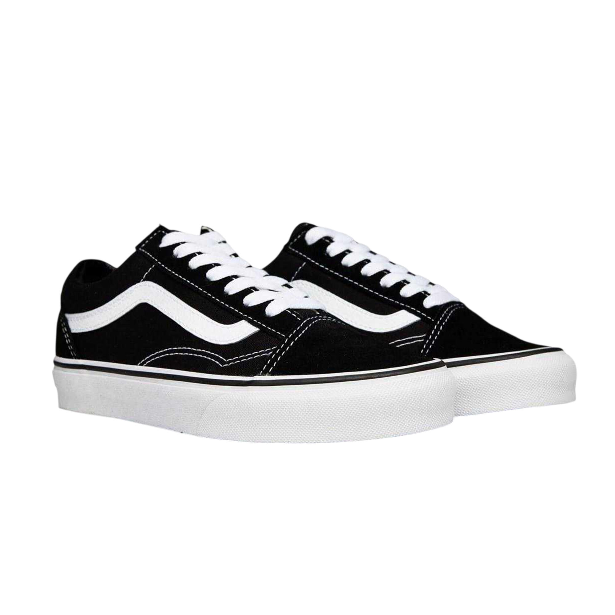 "Old Skool" Schuhe für , Wildleder, PlattformAbsatz Damen Schwarz/Weiß 4/4
