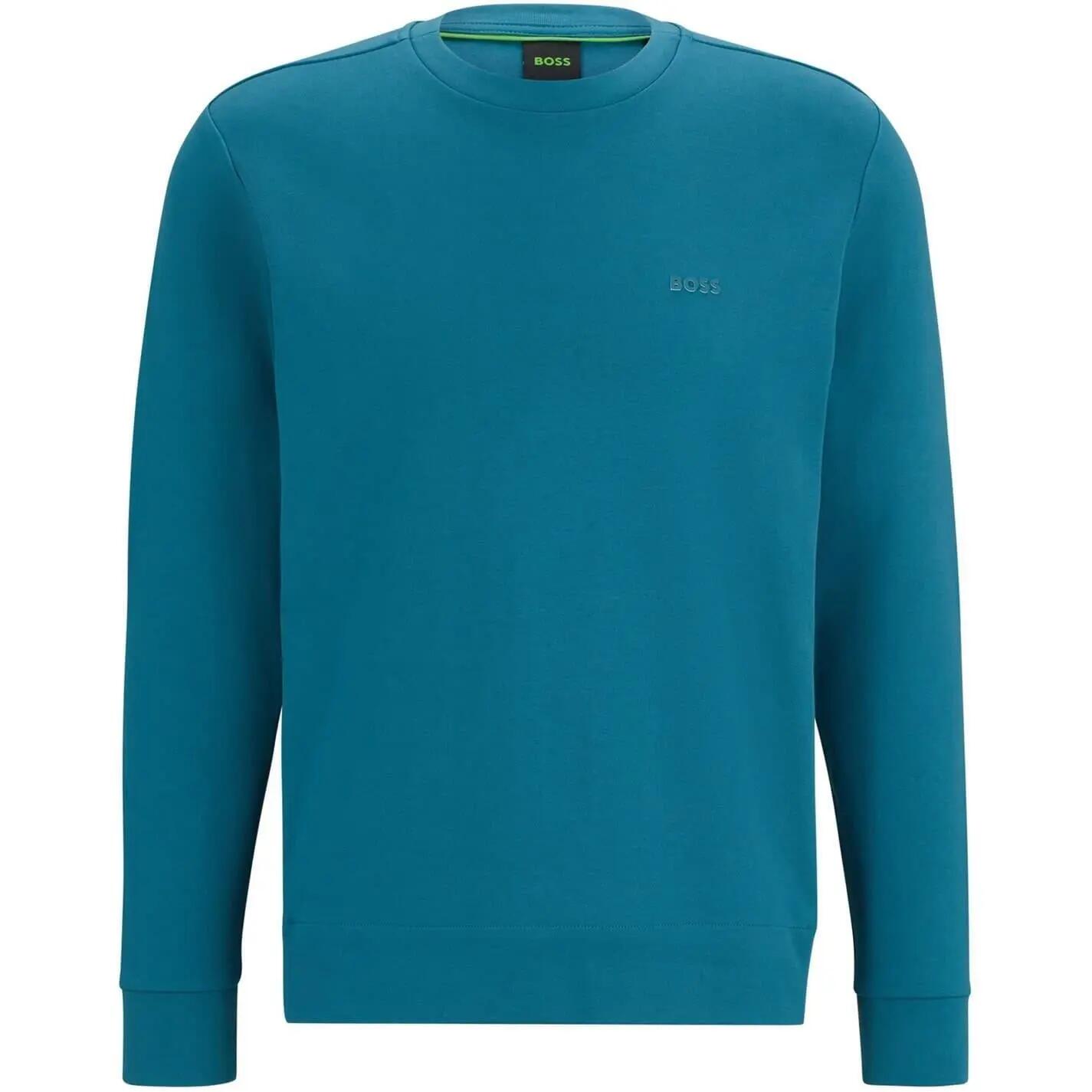 Sweatshirt für , Gerippter Kragen, Raglanärmel Herren Mittelblau 2/4