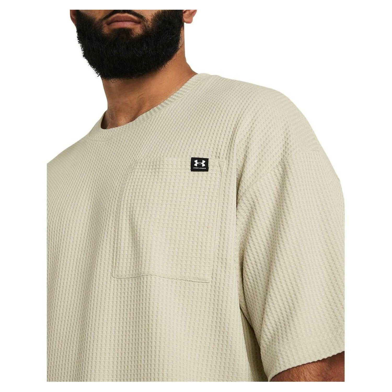 Maglietta Cialda Uomo Under Armour Rival Bianco 4/5