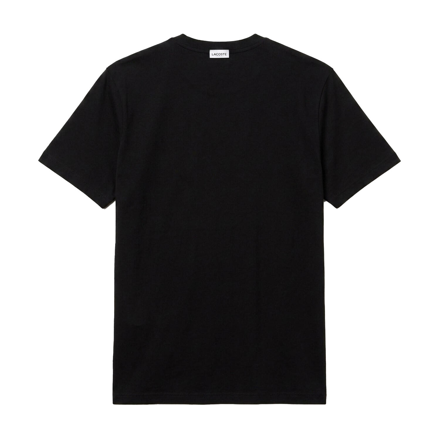 Maglietta Logo Cotone Premium Uomo Lacoste Nero 2/3