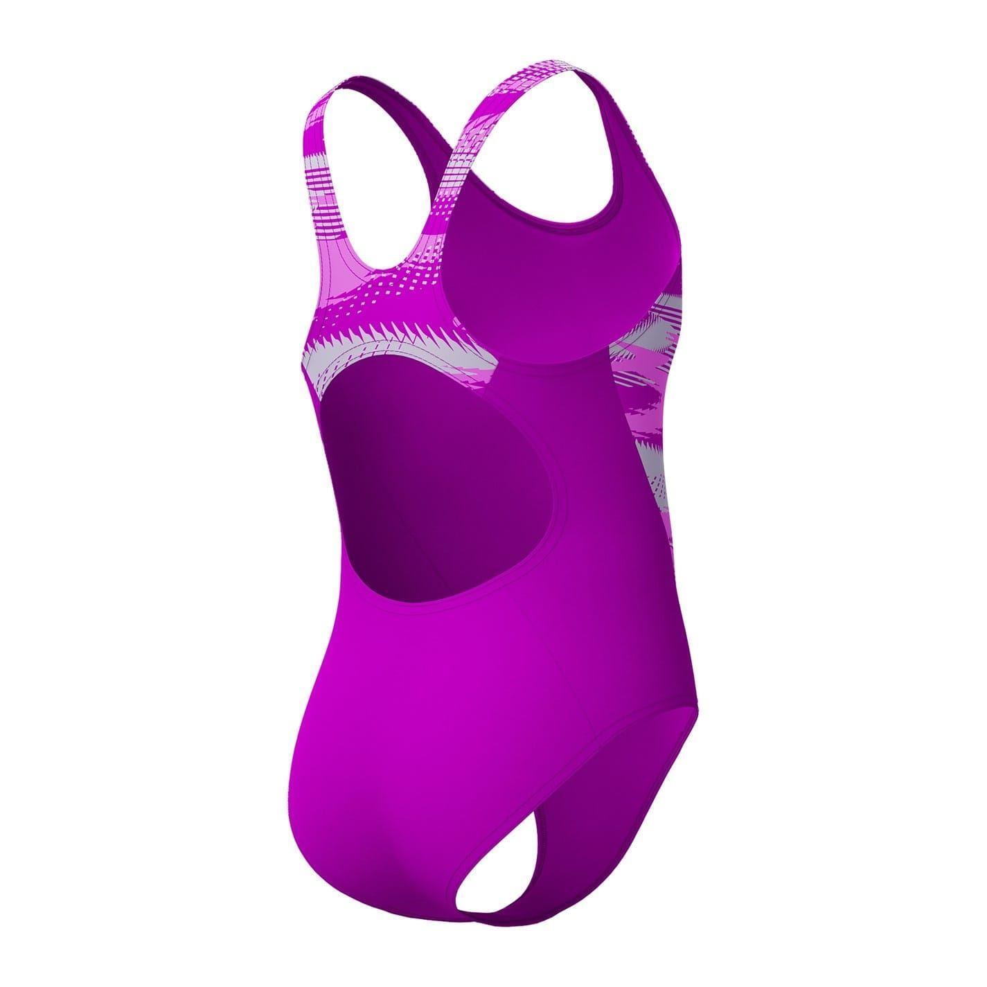 Maillot De Bain 1 Pièce Motif/style Brisé HYPERBOOM SPLICE Fille (Rouge Rose 4/4