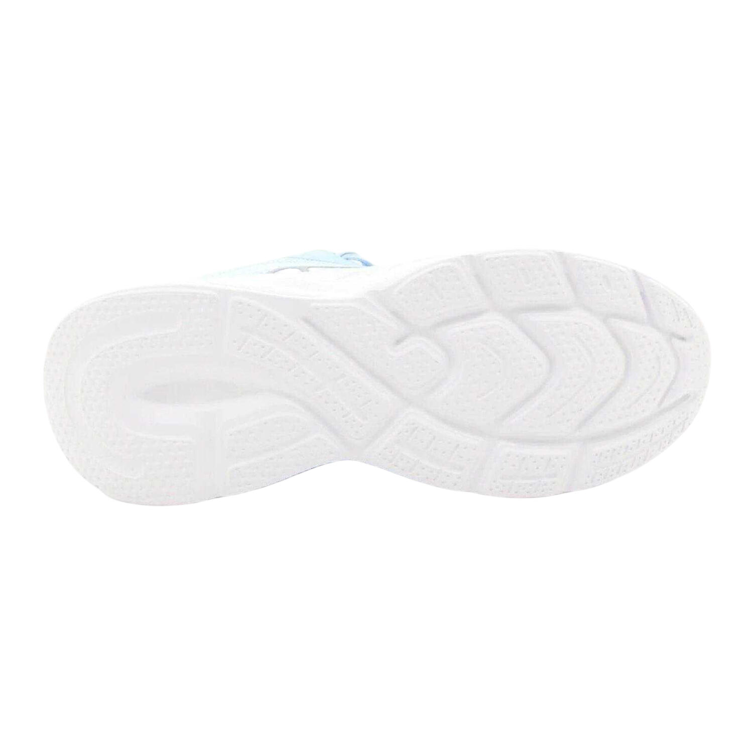 Baskets Motif/style Logo COMO Femme (Bleu Ciel Délavé / Blanc) 3/4