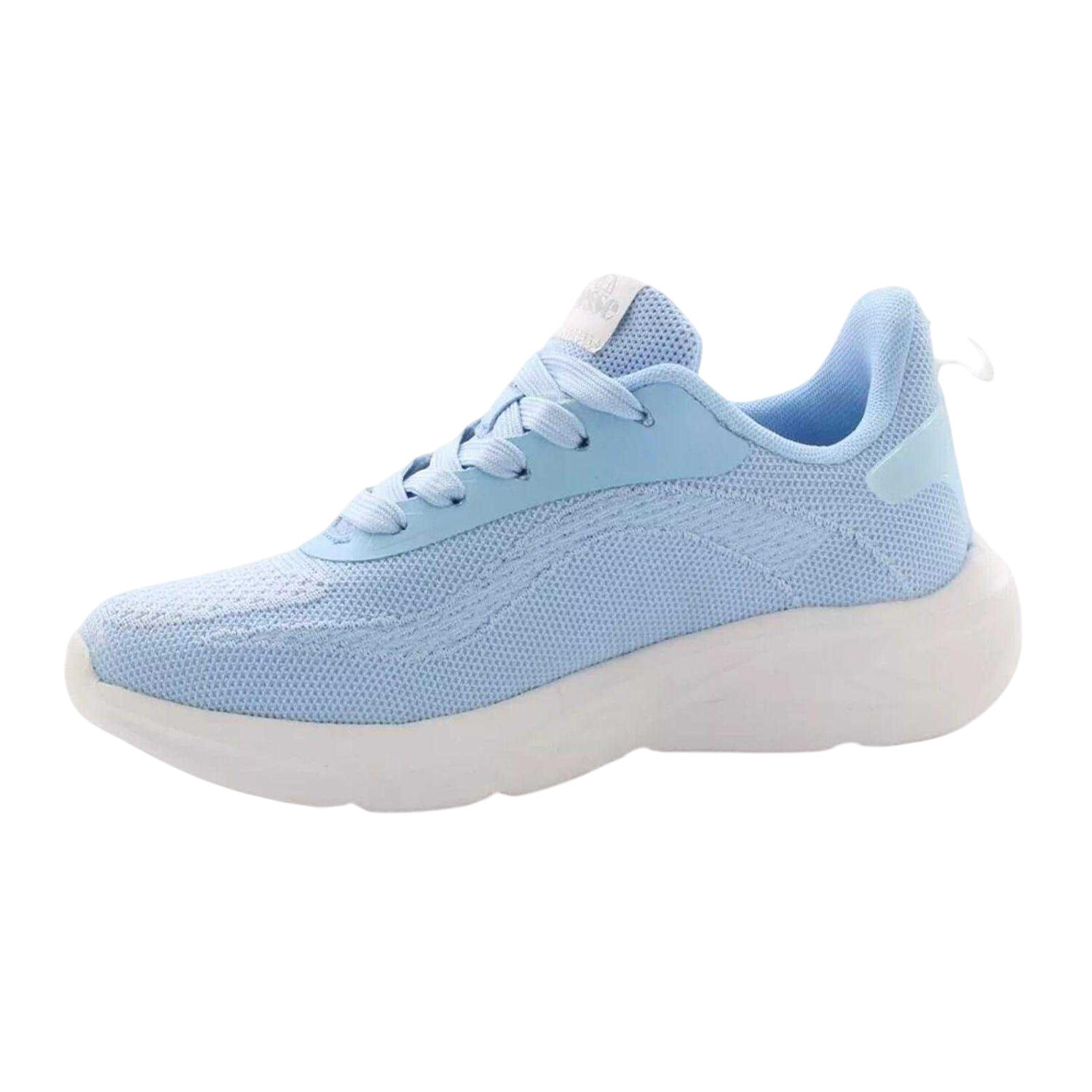 Baskets Motif/style Logo COMO Femme (Bleu Ciel Délavé / Blanc) 2/4