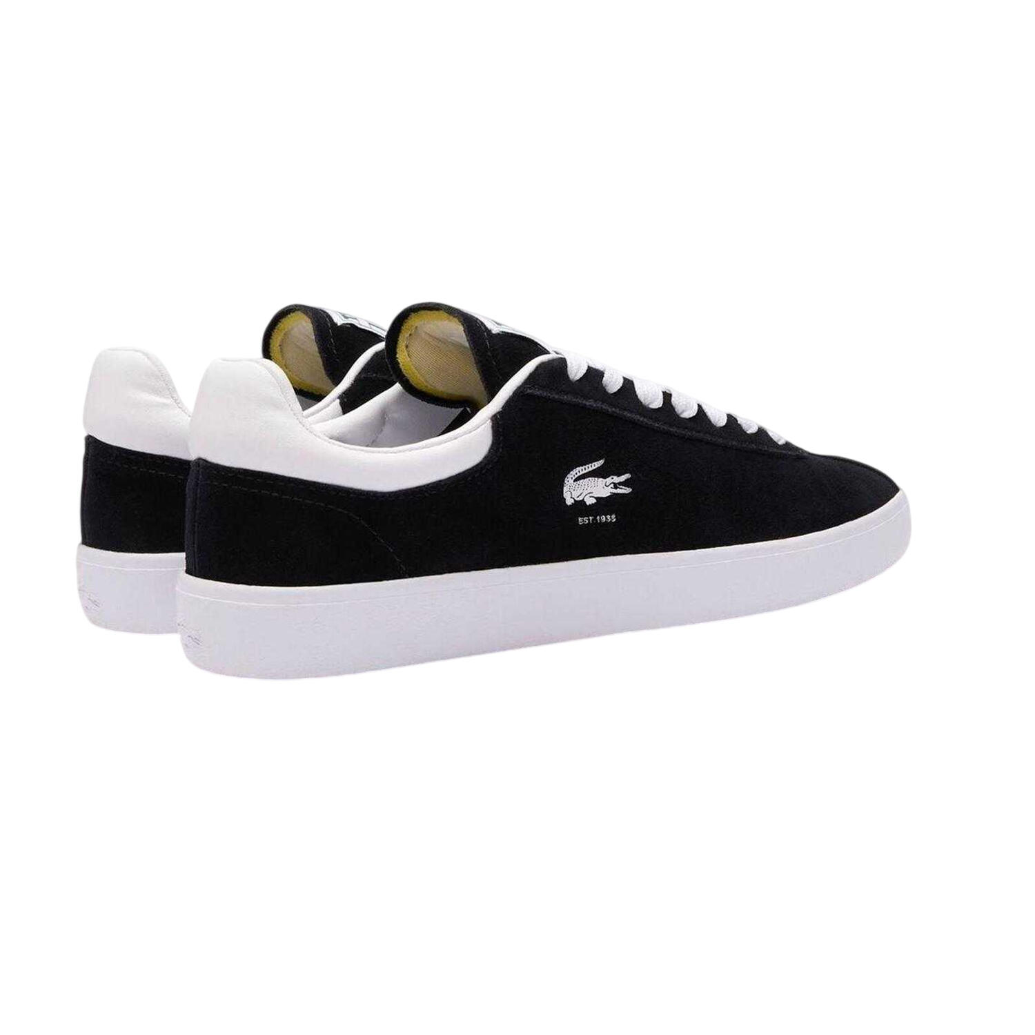 Scarpe Sportive Pelle ScamosciataDonna Lacoste Baseshot Nero Bianco 2/4
