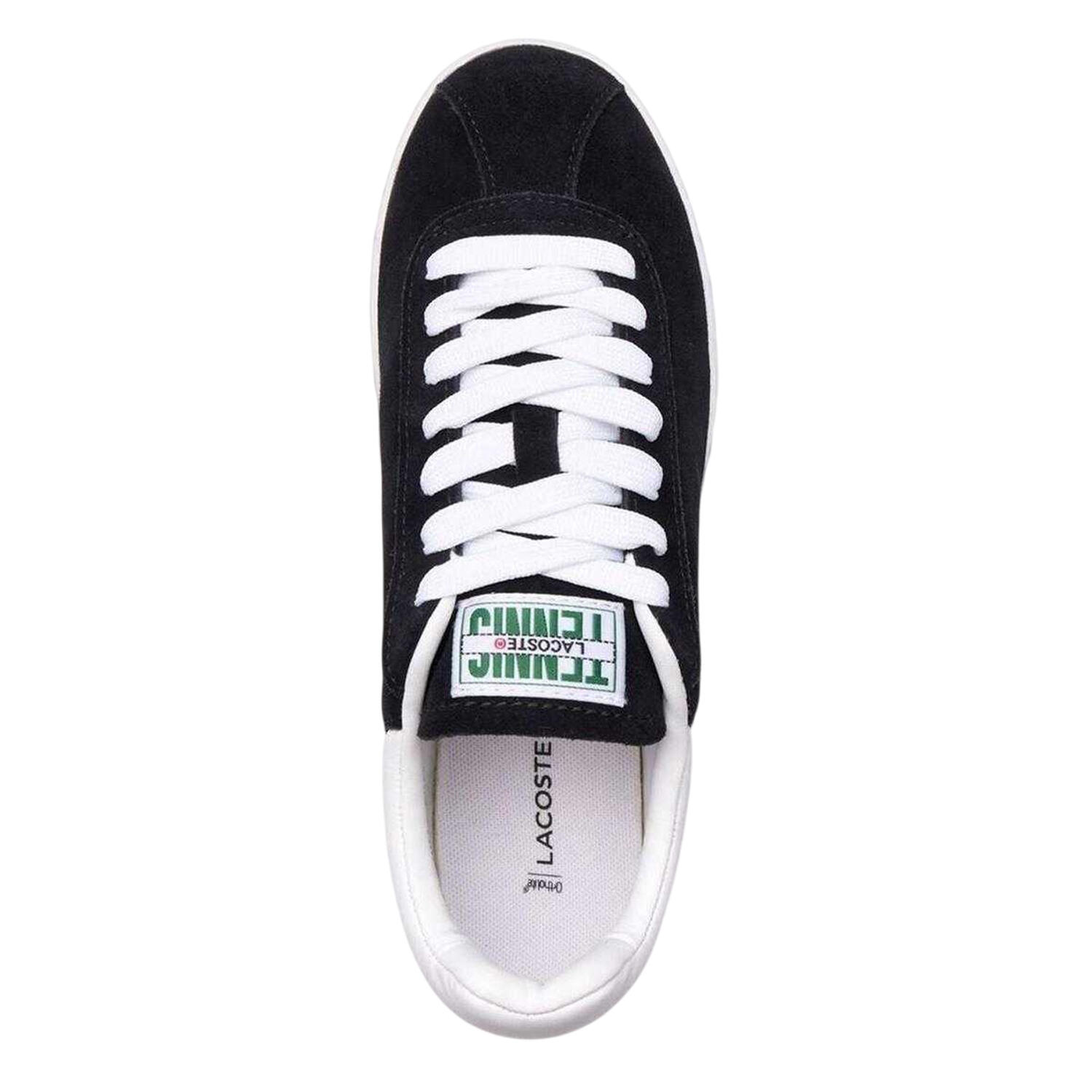 Scarpe Sportive Pelle ScamosciataDonna Lacoste Baseshot Nero Bianco 4/4