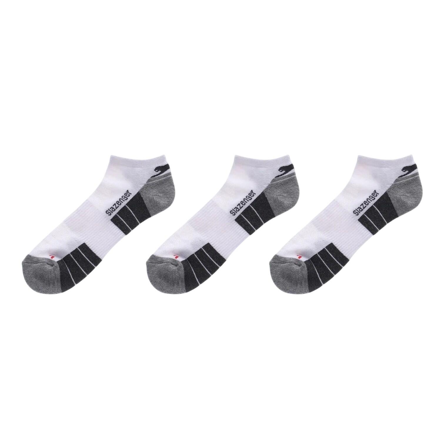 Mens Cushioned Trainer Socks (Pack of 3) (White) 2/3