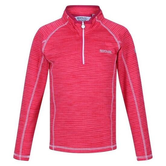 Sweat À Col Montant Zippé Motif/style Rayures Horizontales BERLEY Enfant (Rose)