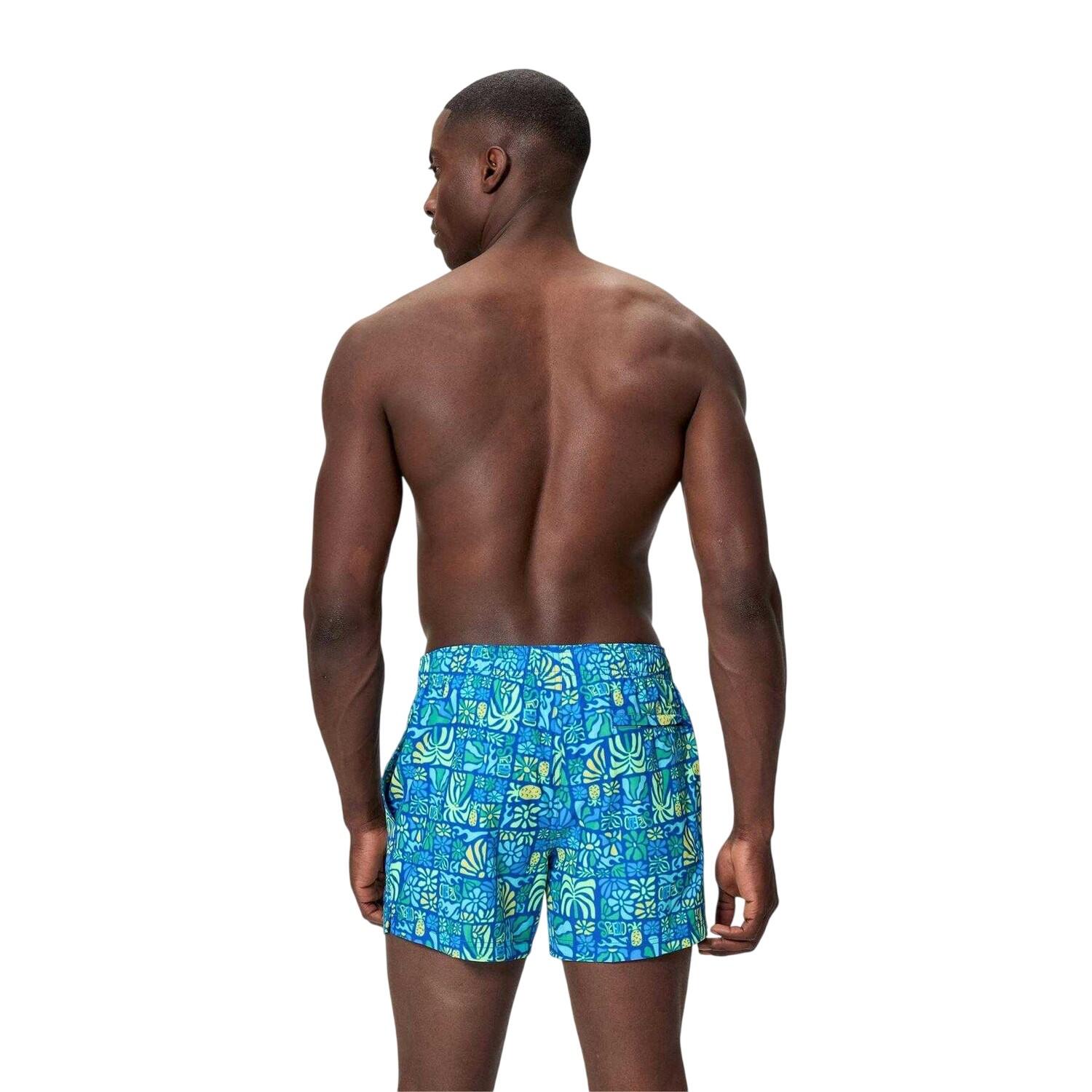 Short De Bain Motif/style Imprimé Intégral REDONDO EDGE VOLLEY Homme (Bleu 2/4