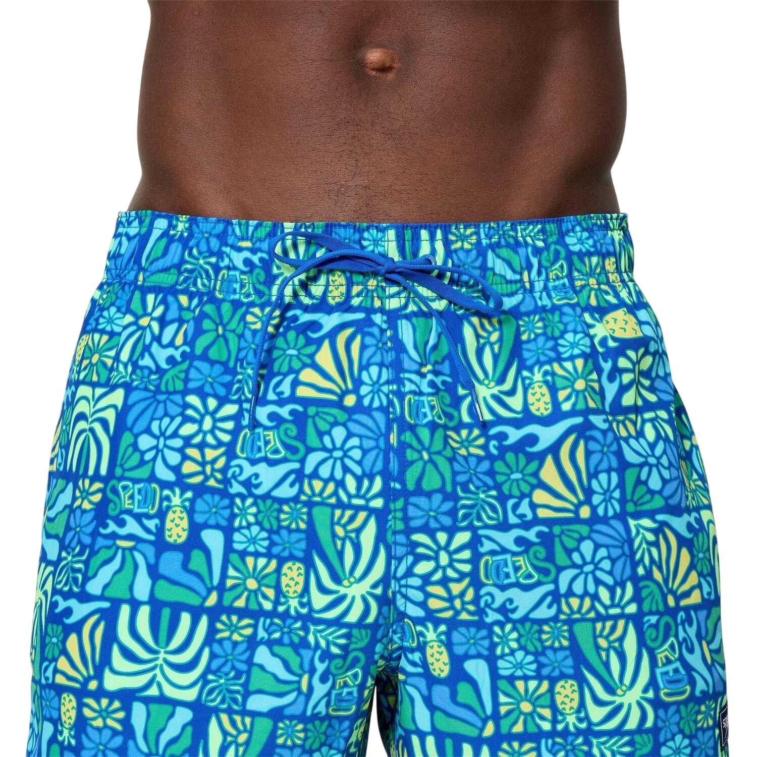 Short De Bain Motif/style Imprimé Intégral REDONDO EDGE VOLLEY Homme (Bleu 4/4