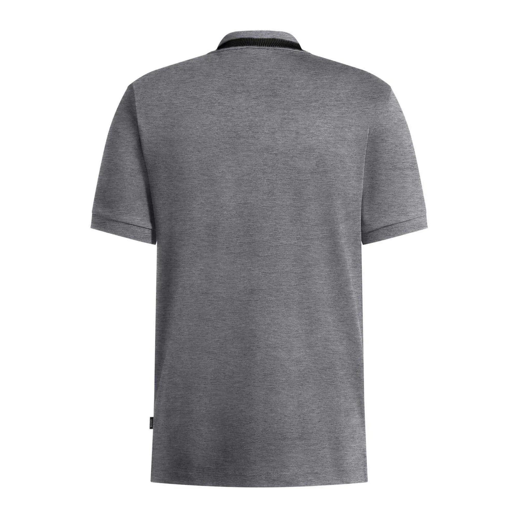 Mens Melange Regular Polo Shirt (Medium Grey) 2/2