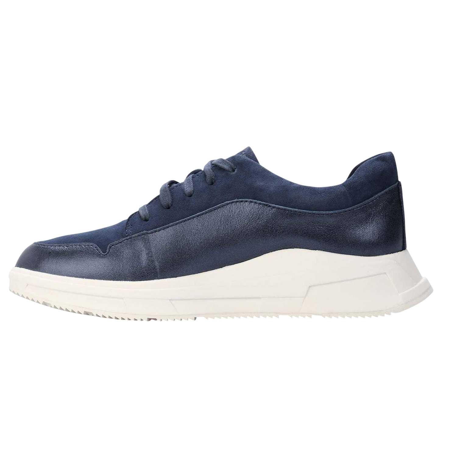 Womens/Ladies Freya Suede Trainers (Navy) 3/4