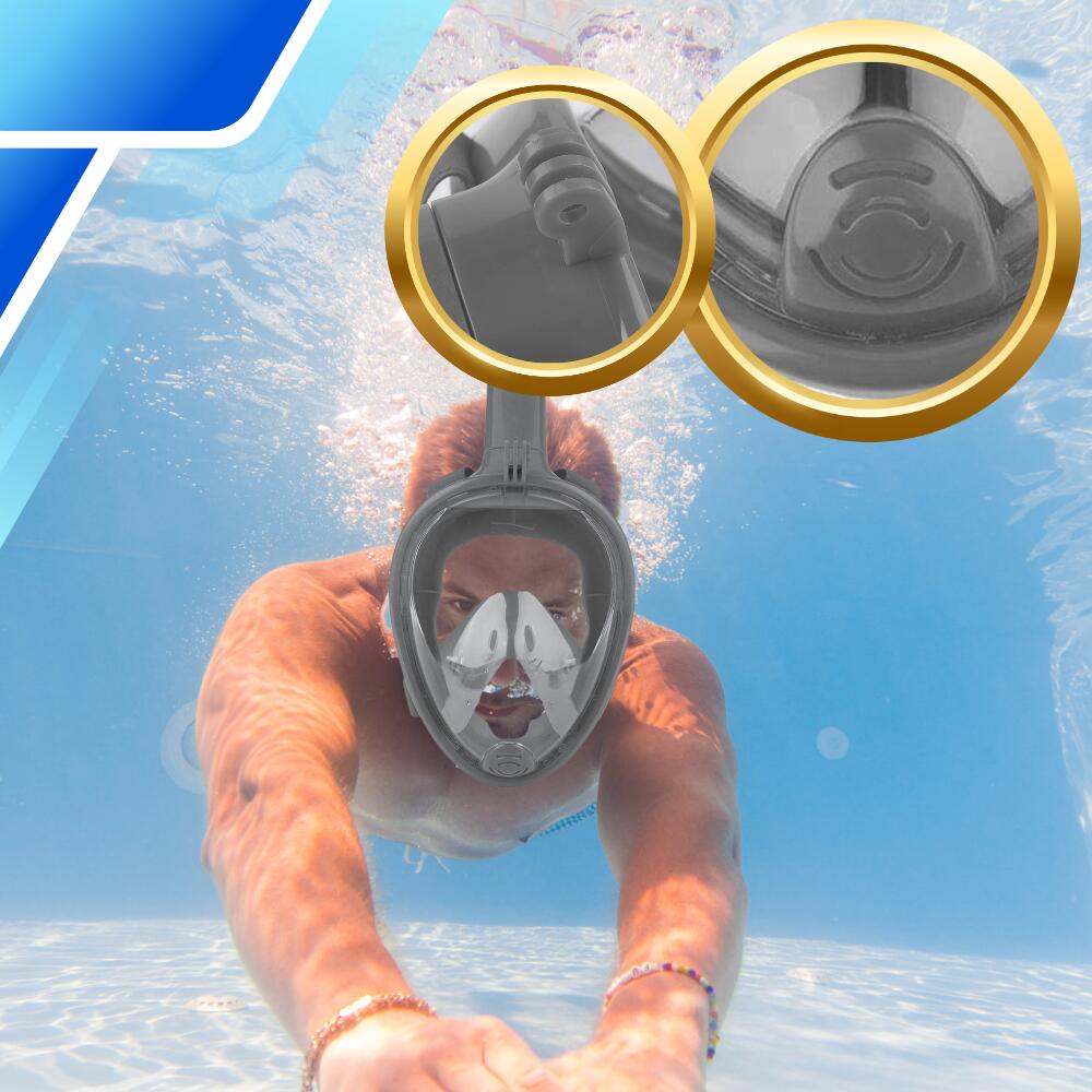 Maska do Nurkowania Pełnotwarzowa L/XL Składana do Pływania Snorkelingu 6/7