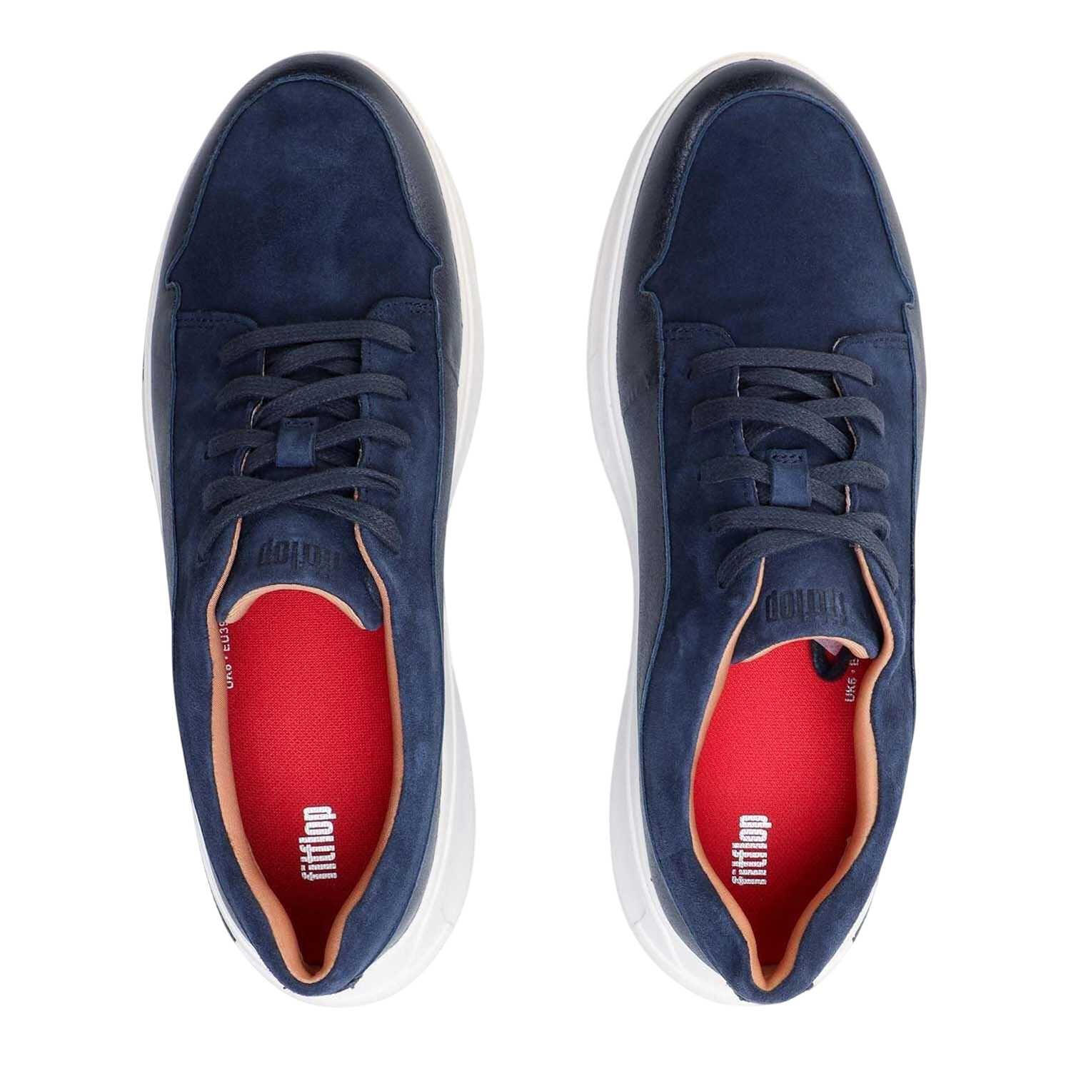 Womens/Ladies Freya Suede Trainers (Navy) 4/4