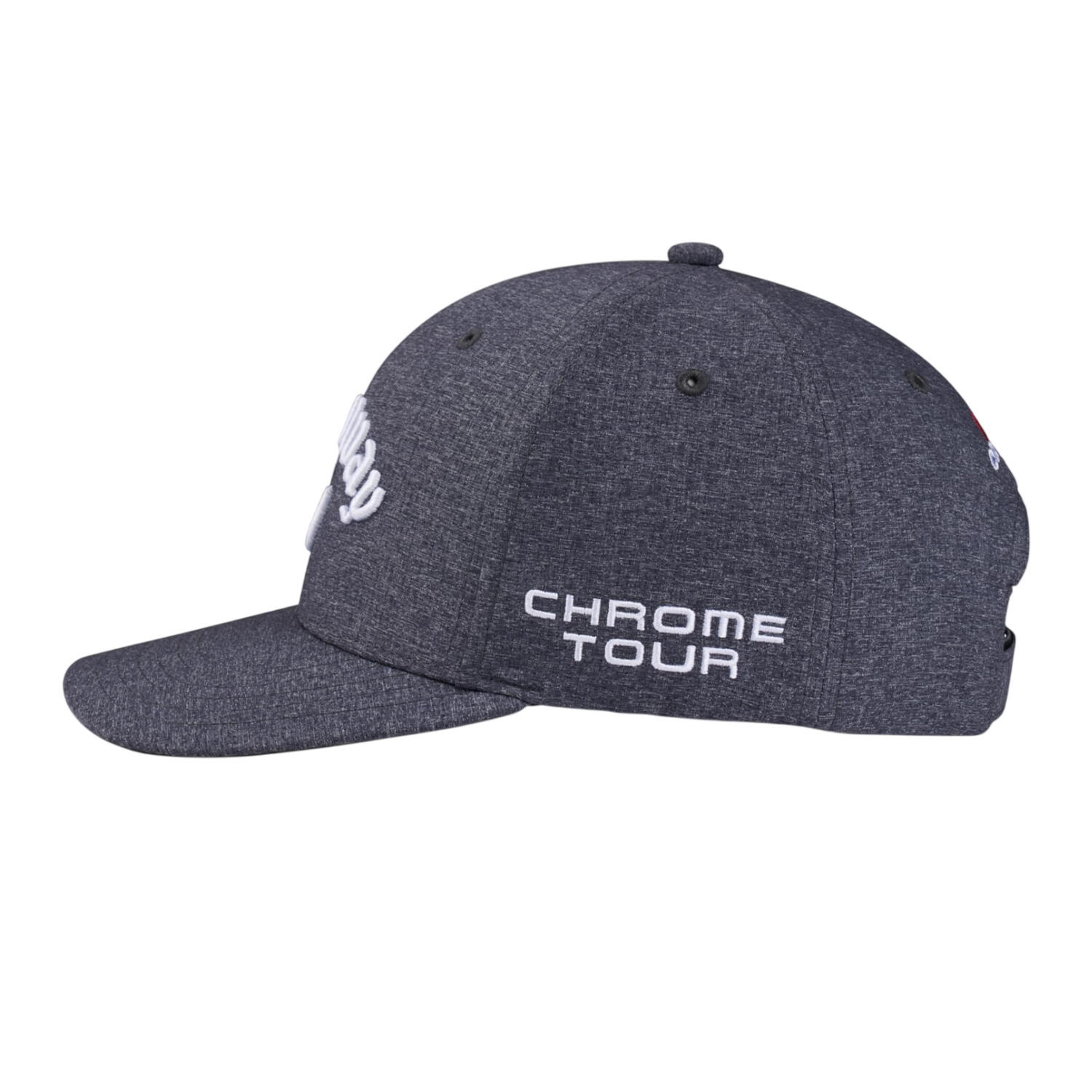 Mens Wordmark Curved Peak Cap (Grey/White) 3/4