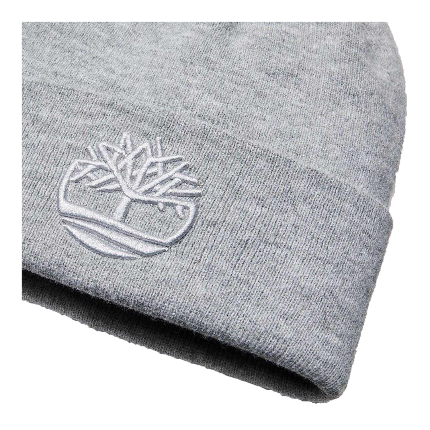 Unisex Adult Logo Ribbed Beanie (Medium Grey) 3/3