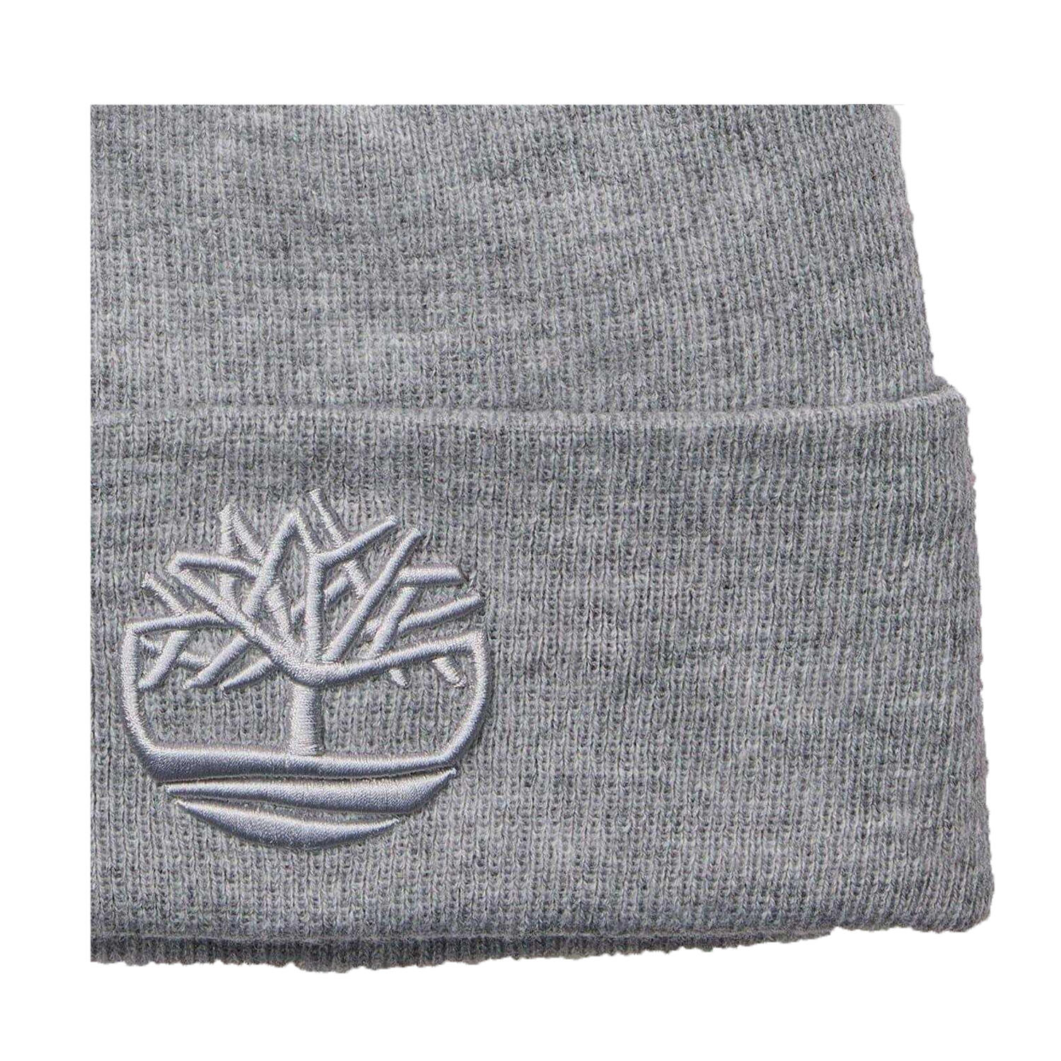 Unisex Adult Logo Ribbed Beanie (Medium Grey) 2/3