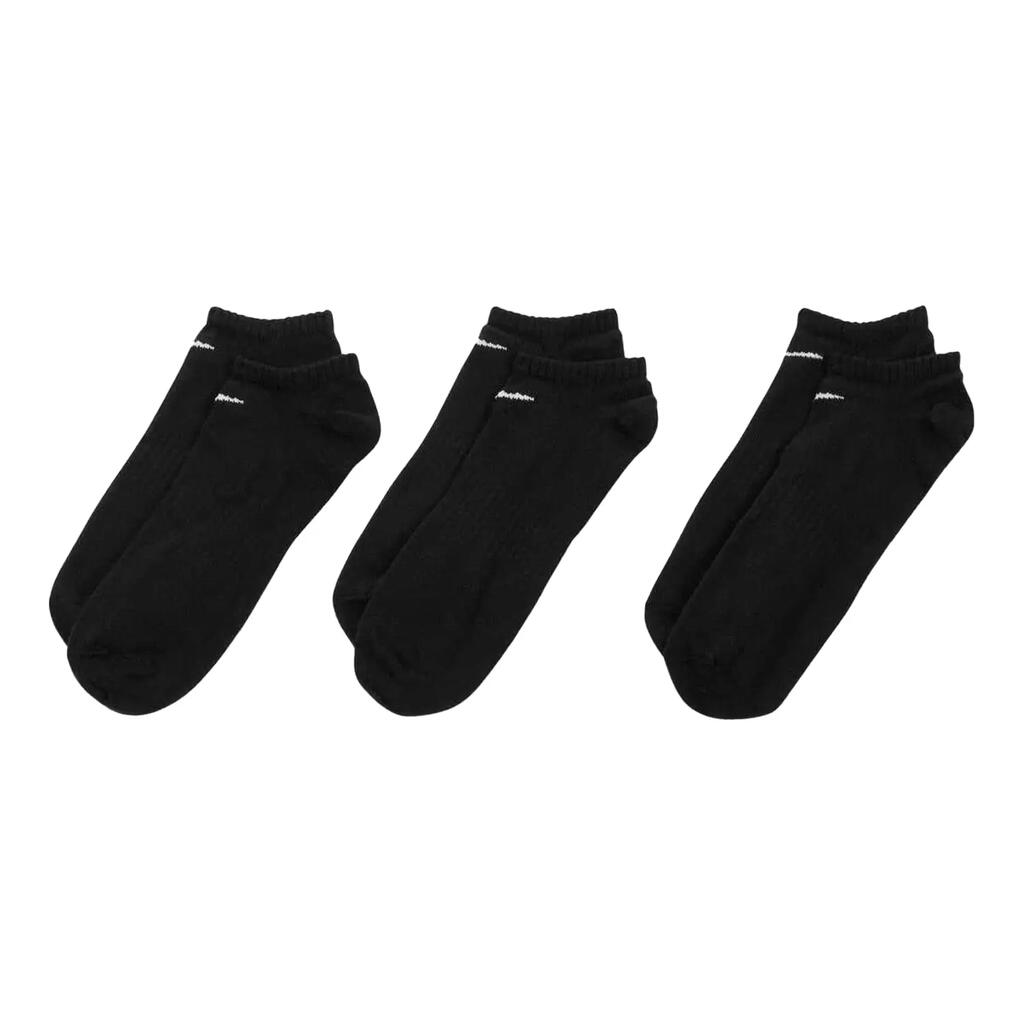 Mens NoShow Socks (Pack of 3) (Black)