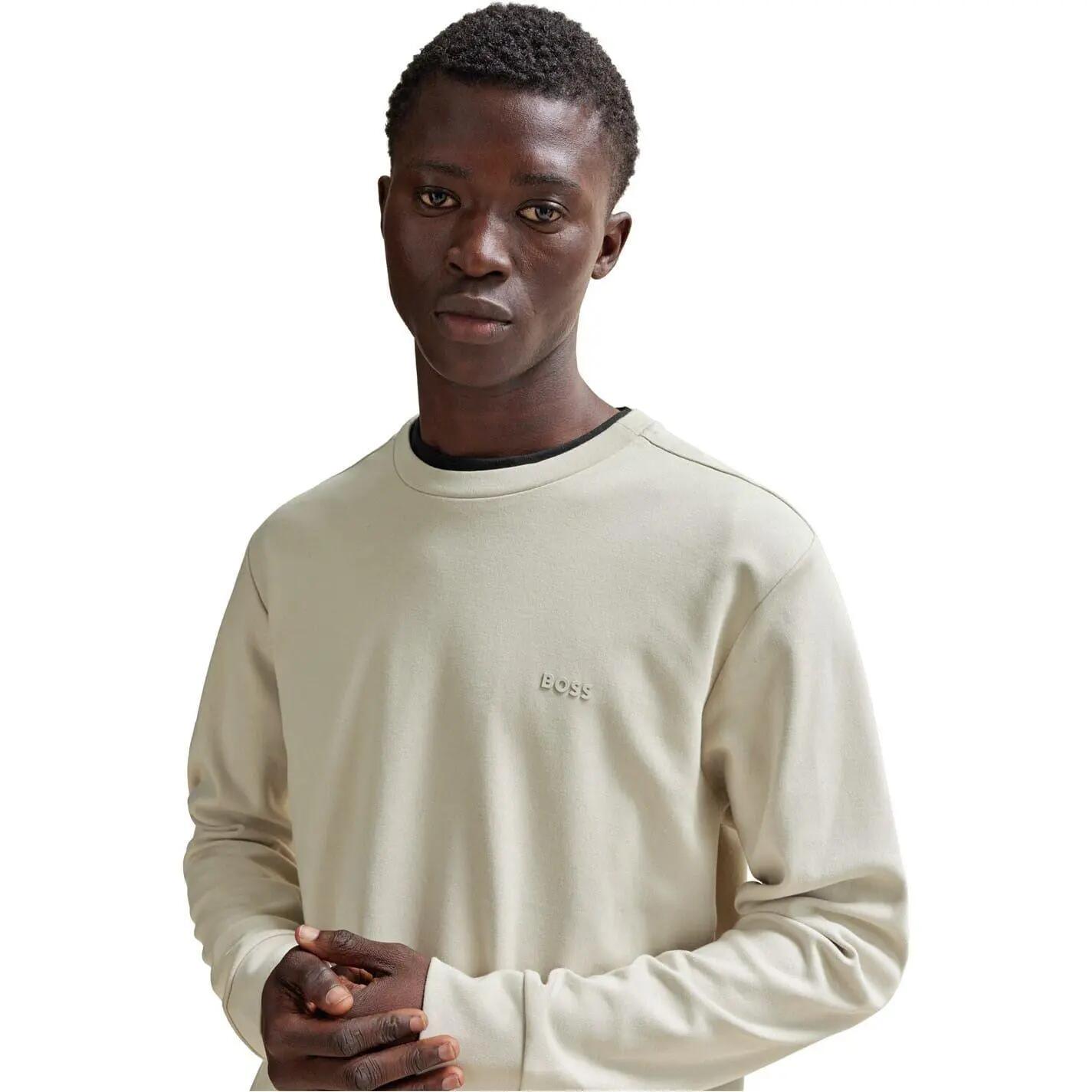 Sweat Manches Raglan Motif/style Logo Tonal Homme (Beige Clair) 4/4