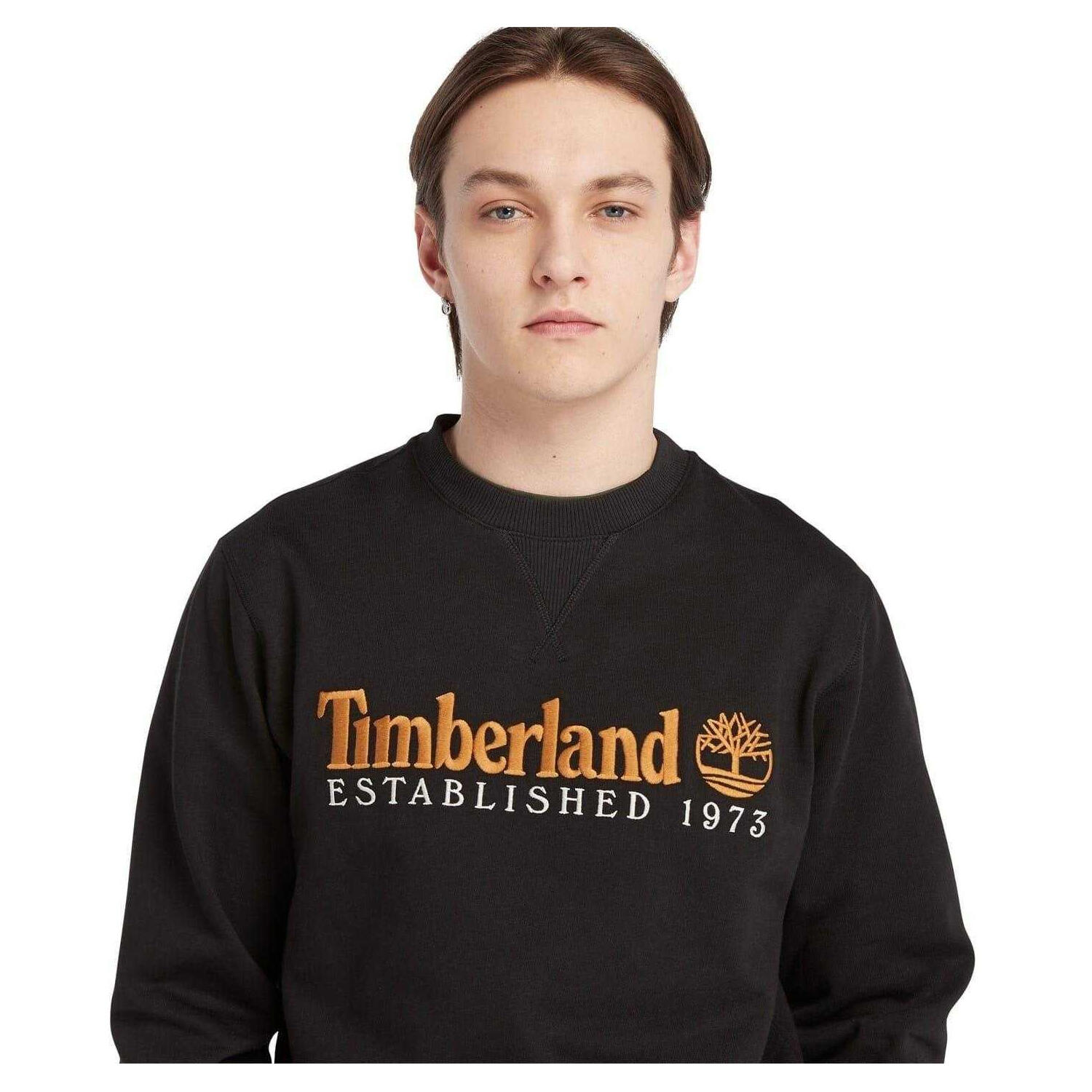 "Established 1973" Sweatshirt für , Baumwollmischung Herren Schwarz 3/4