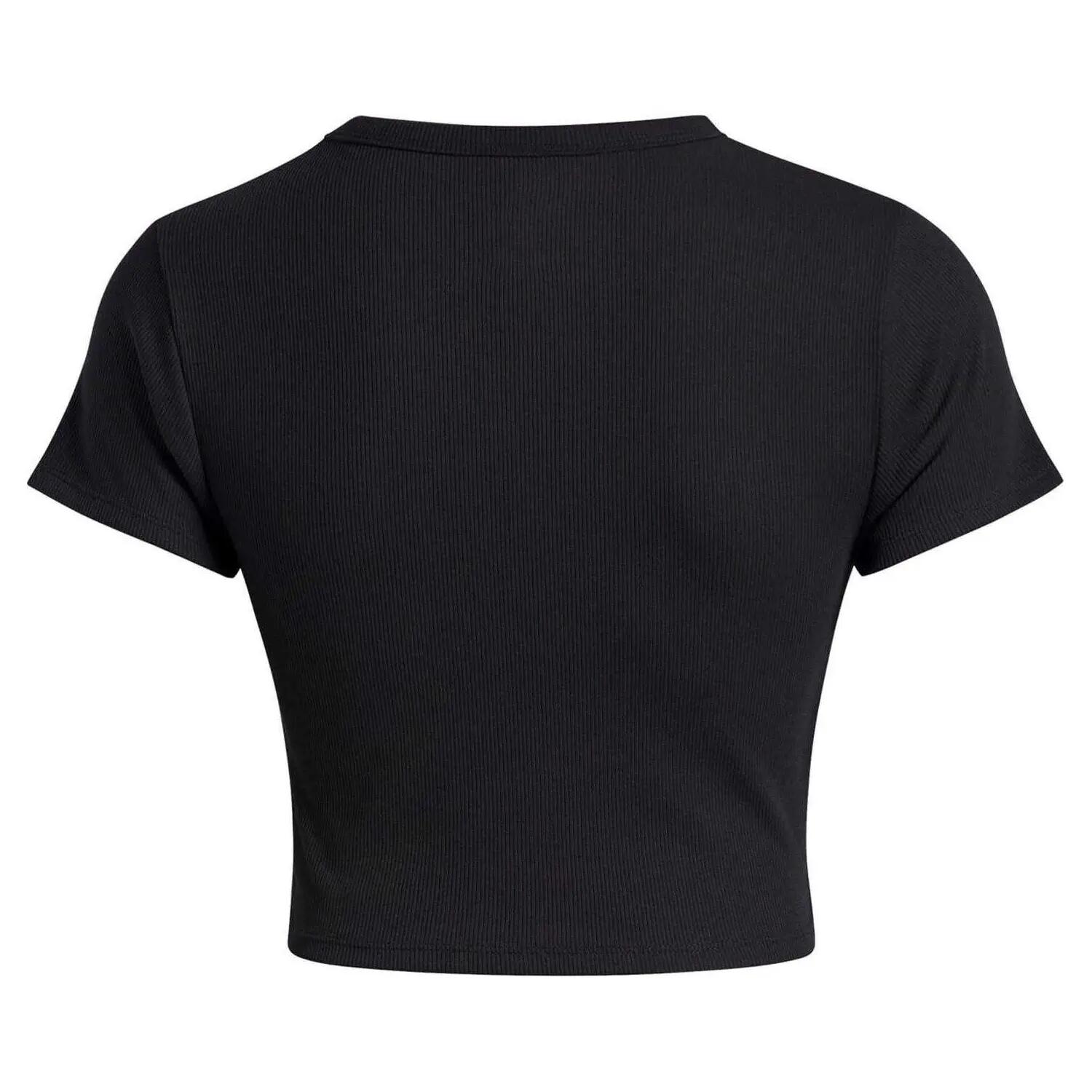 Kurzes Top für , gerippt Damen Schwarz 3/3