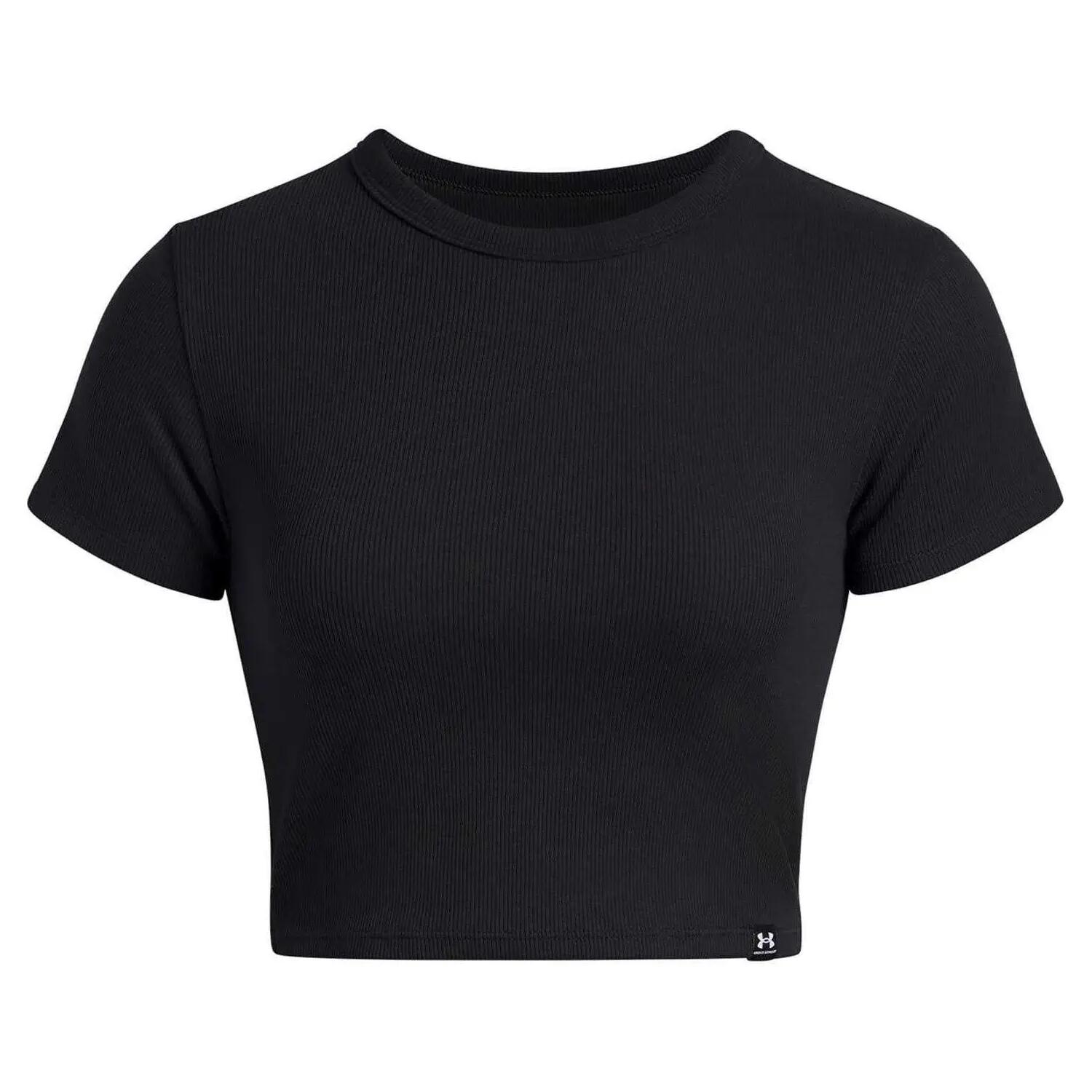 Kurzes Top für , gerippt Damen Schwarz 2/3
