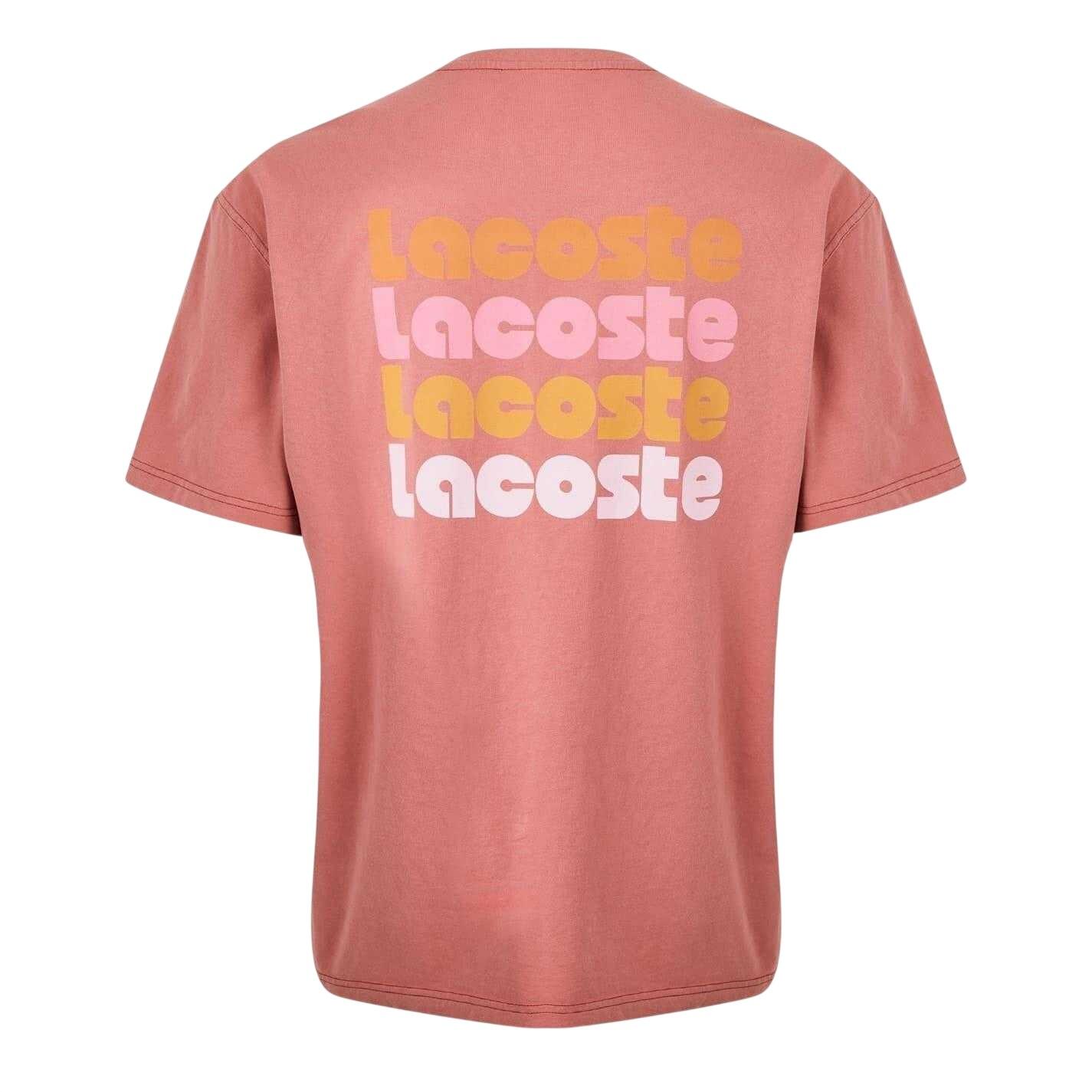 Maglietta Stampa Uomo Lacoste Effect Ombr Rosso 2/2