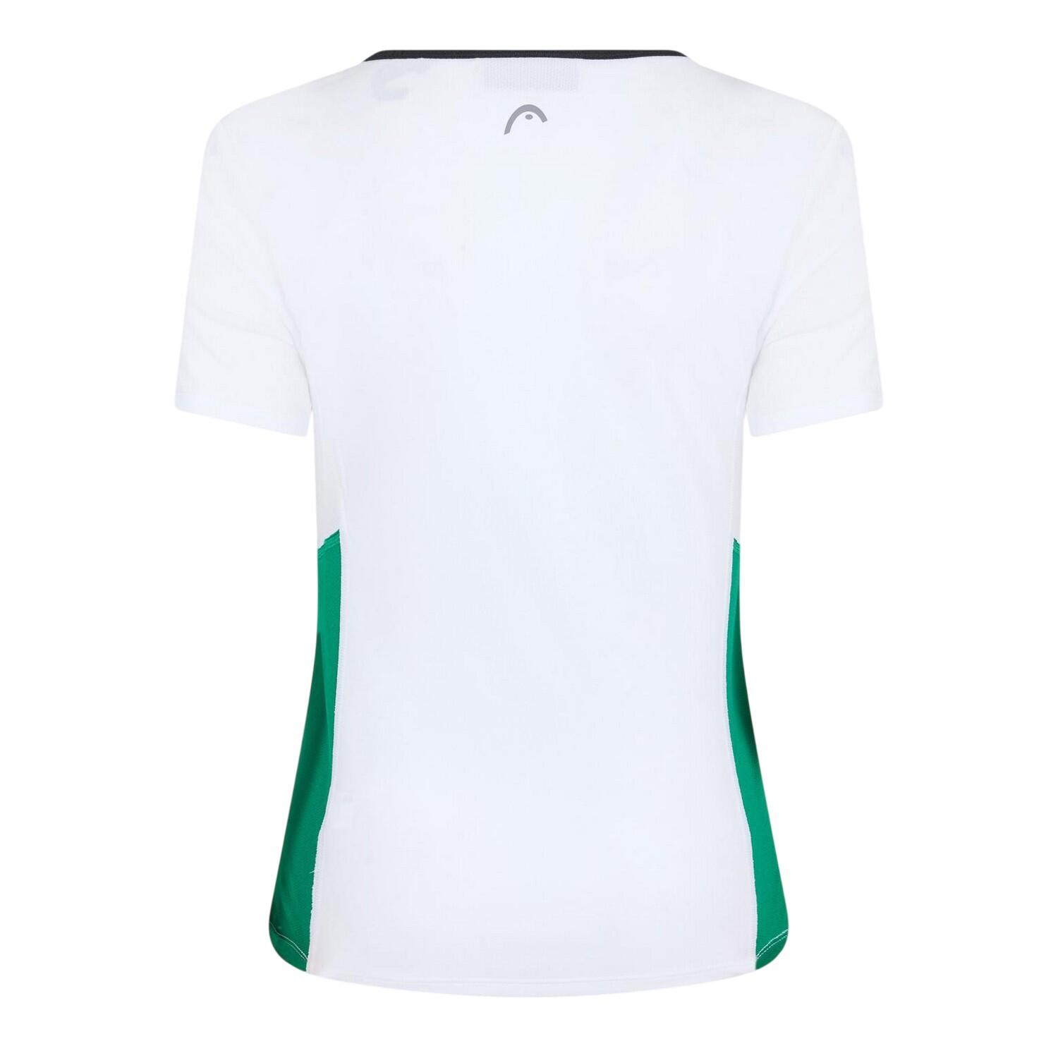 Maglietta Tessuto Tecnico Donna Head Bianco Verde 3/4