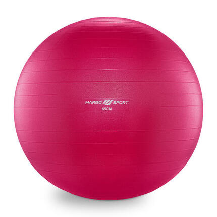 Ballon de gymnastique anti-éclatement 65 cm rose