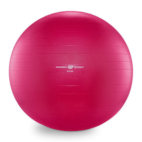 Ballon de gymnastique anti-éclatement 65 cm rose