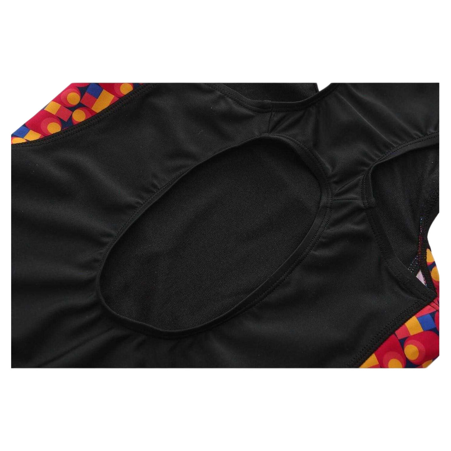 Maillot De Bain 1 Pièce Fille (Noir / Vert) 3/3