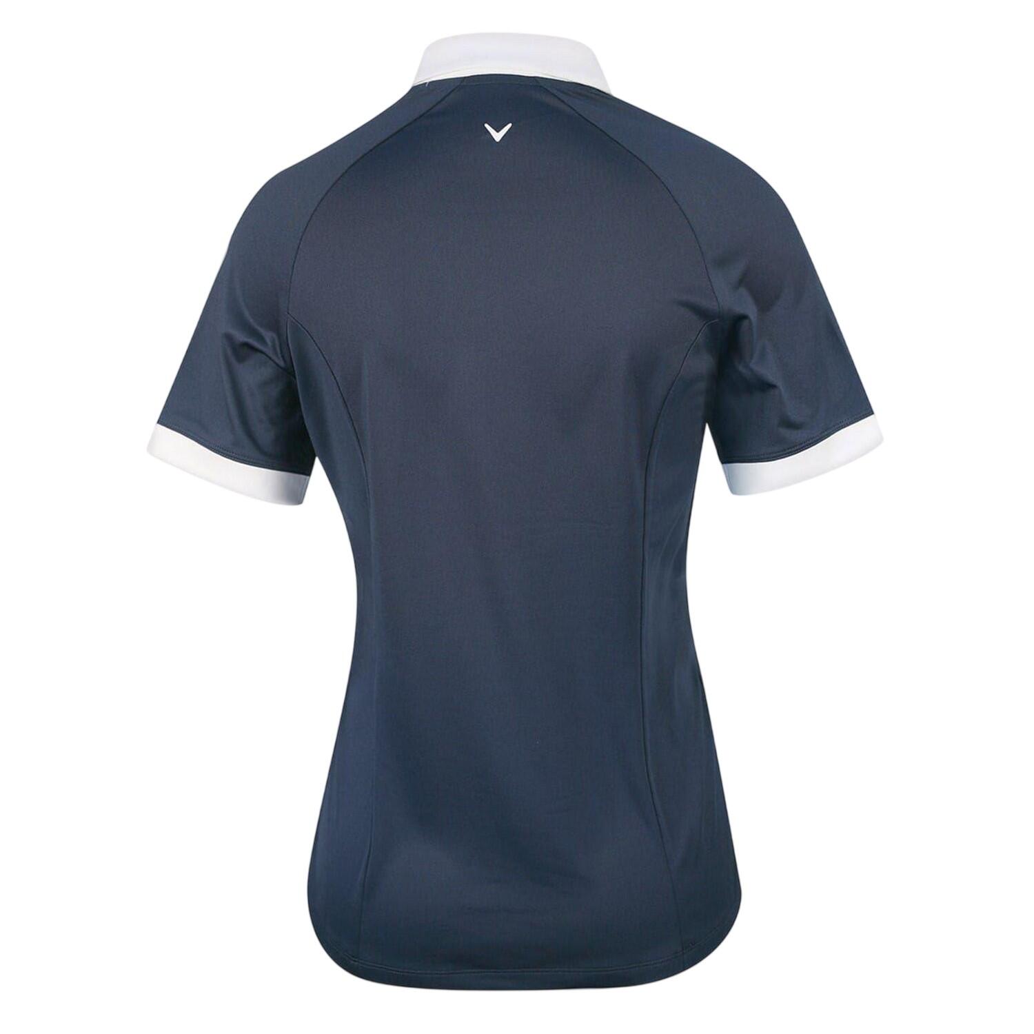 Maglietta Polo Scollo A V Donna Callaway Blu Mare 2/2