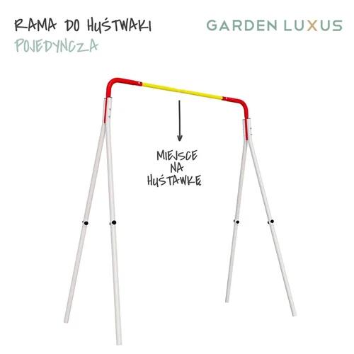 Dla dzieci Ogrodowe Stelaż do huśtawki rama metalowa Garden Luxus Czerwono-żółty
