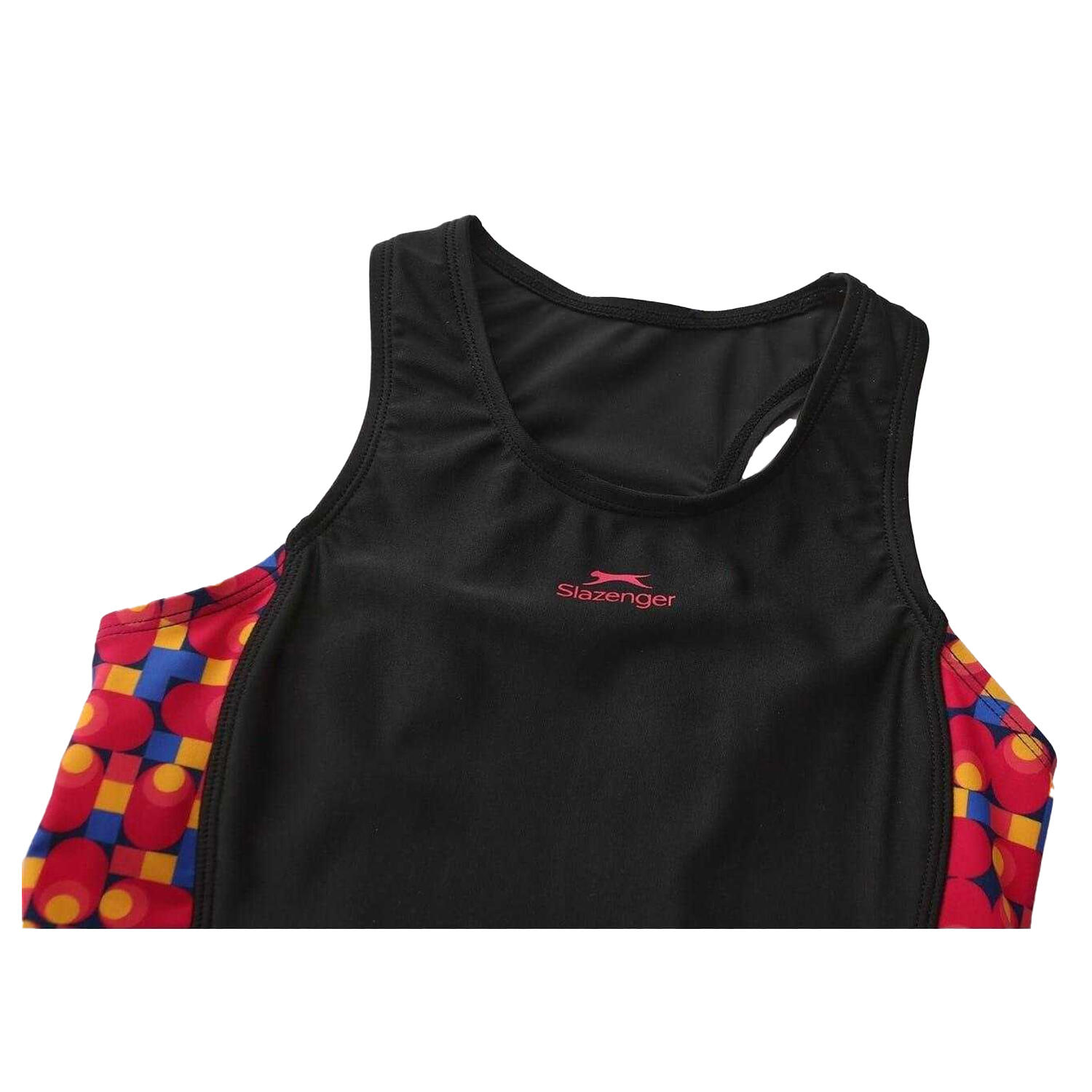 Maillot De Bain 1 Pièce Motif/style Géométrique Fille (Noir / Vert) 3/3