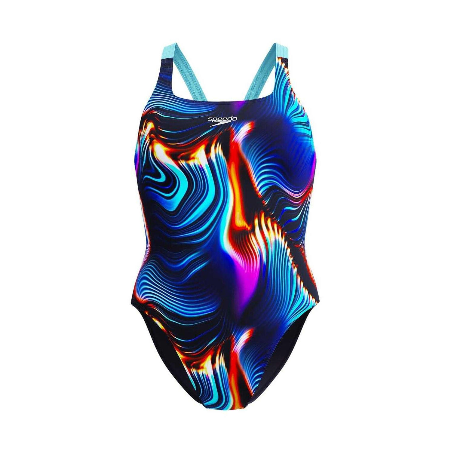 Maillot De Bain 1 Pièce Motif/style Abstrait CLUB Femme (Noir Abstrait) 2/3