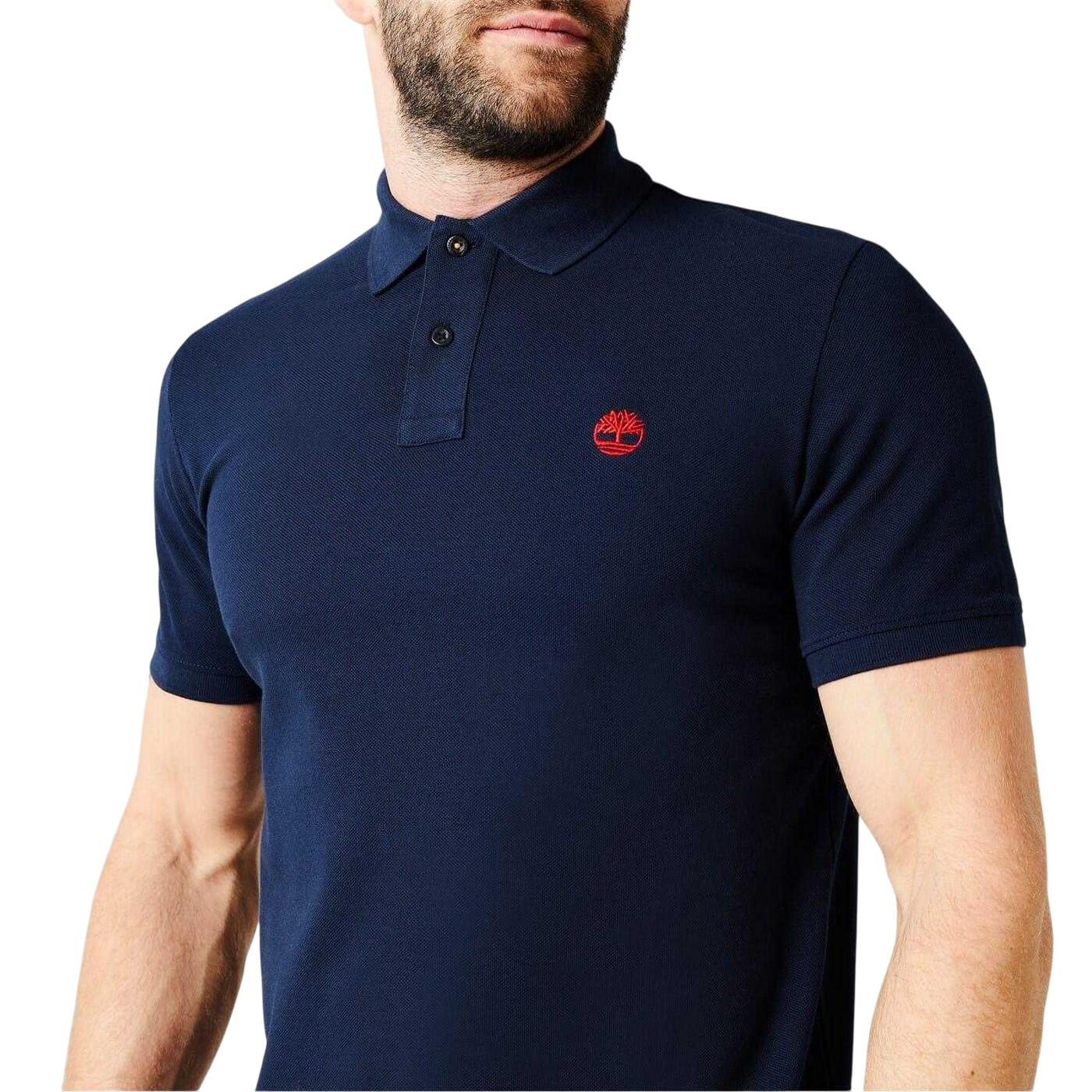 Maglietta Polo Maniche Corte Uomo Timberland Miller Zaffiro Scuro 4/5