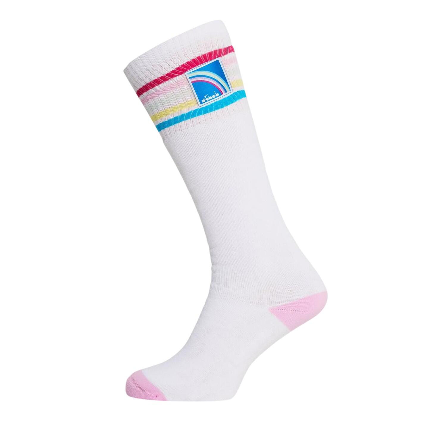 Unisex Adult Unicorn Knitted Crew Socks (Optical White) 2/2