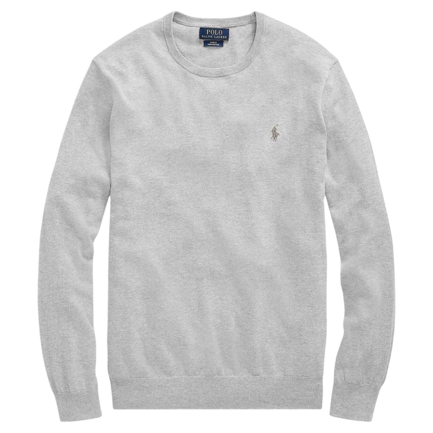 "Pima" Sweatshirt für , Rundhalsausschnitt Herren meliert 2/4