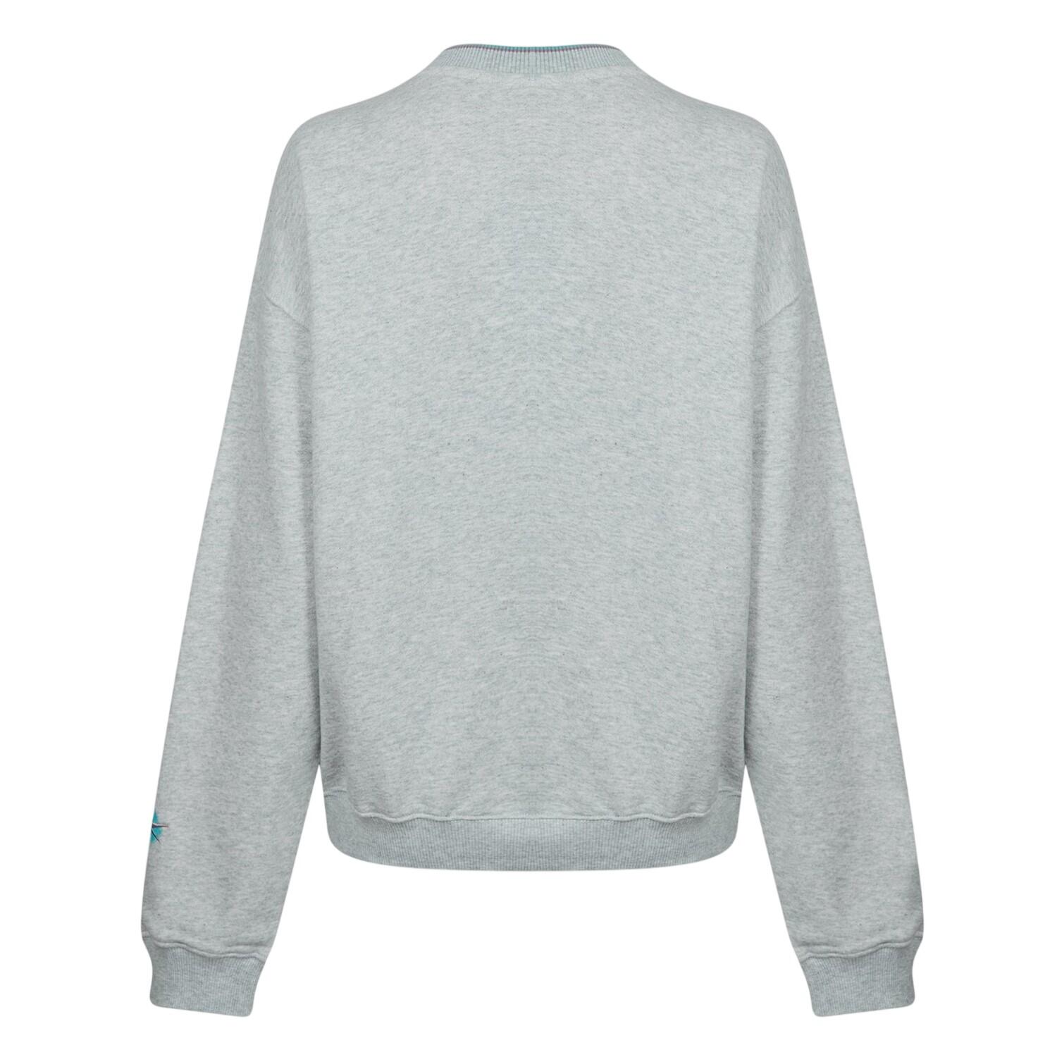 Kurzes Sweatshirt für Damen Herren Hellgrau meliert 2/2