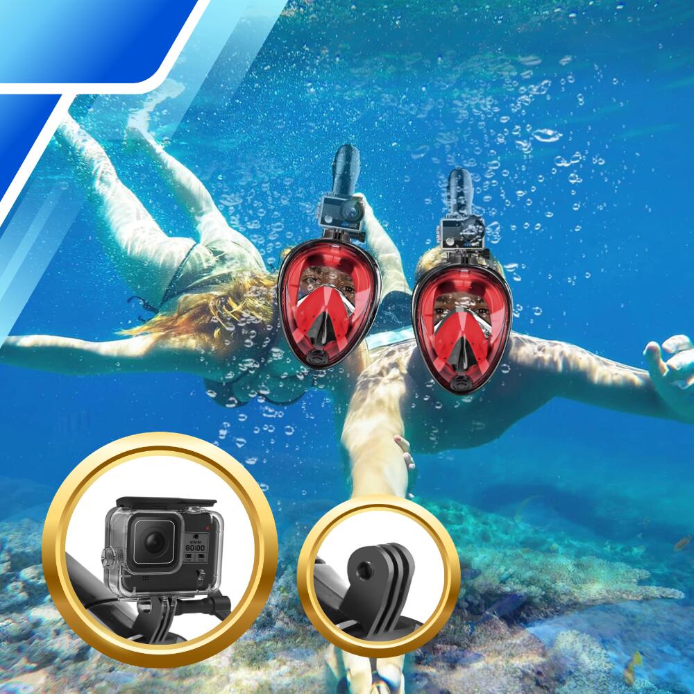 Maska do Nurkowania Pełnotwarzowa L/XL Składana do Pływania Snorkelingu 5/7