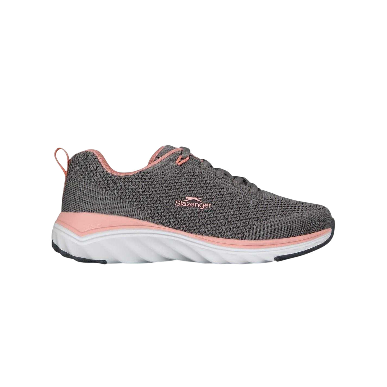 Womens/Ladies Jenson Trainers (Grey/Pink) 4/5