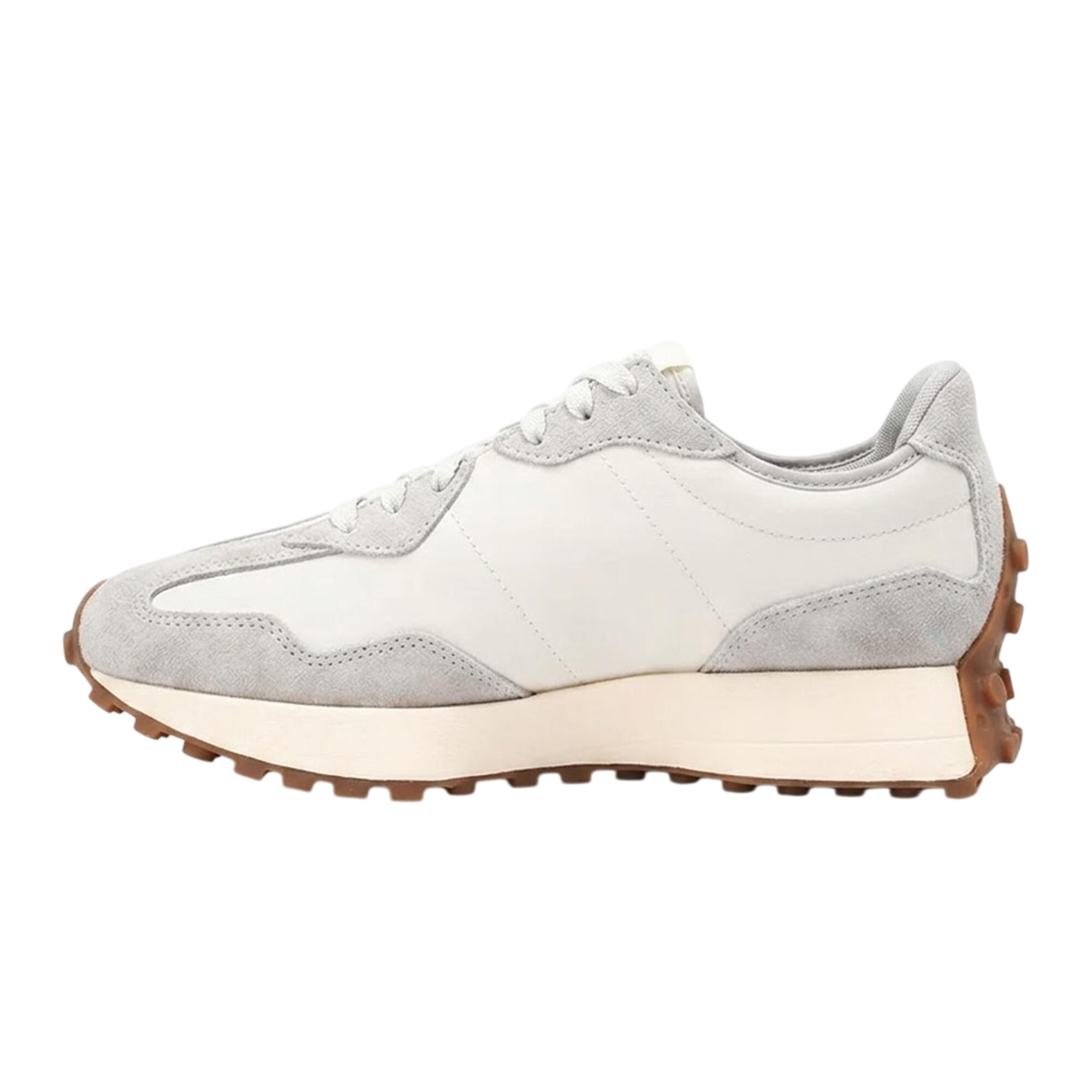 Womens/Ladies 327 Suede Flat Trainers (Soft Grey) 2/2