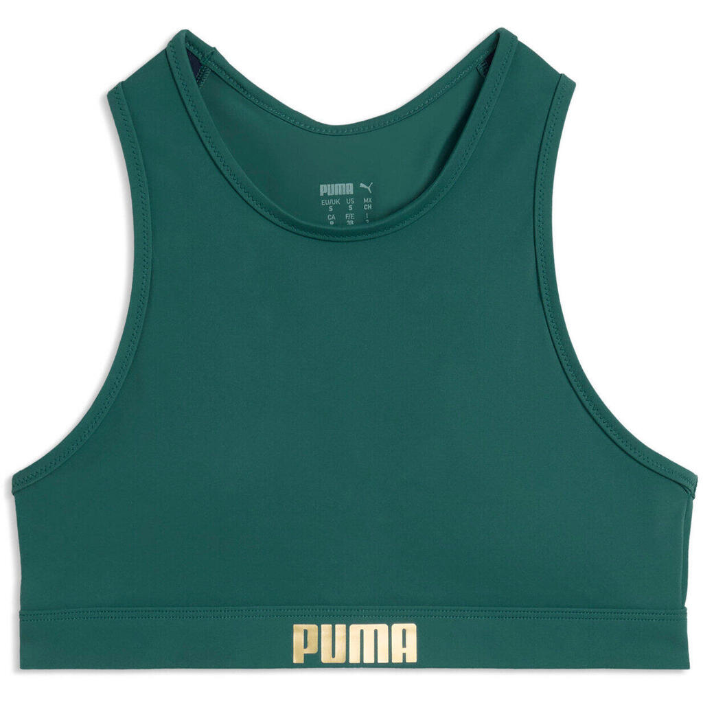 Спортен сутиен Puma Swim Women Racerback Swim Top 1p, Зелен, Жени