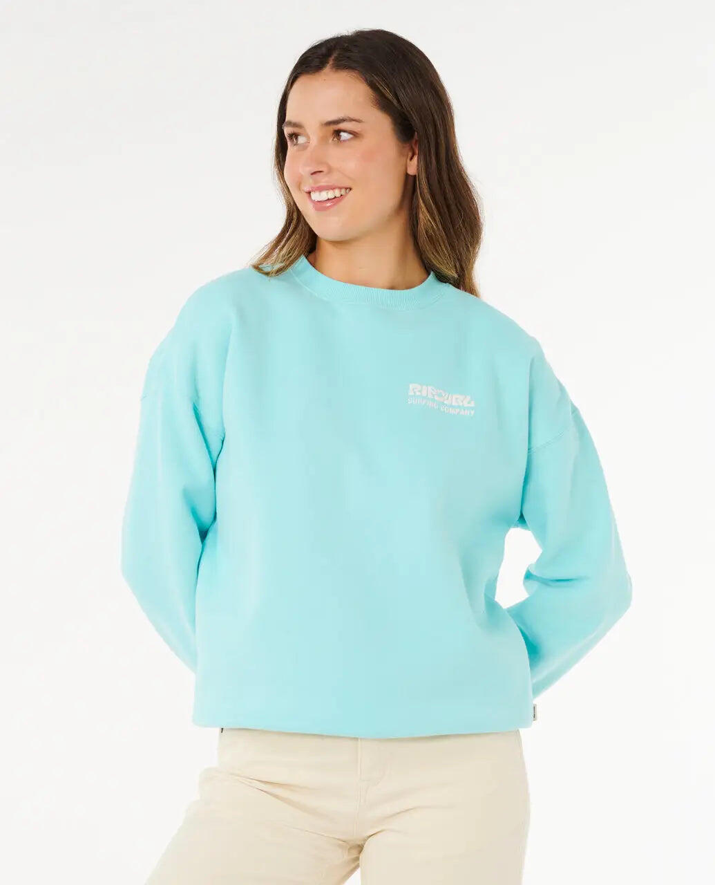 Rip Curl Surf Puff Inspired Crew - Light SEA Blue 1/7