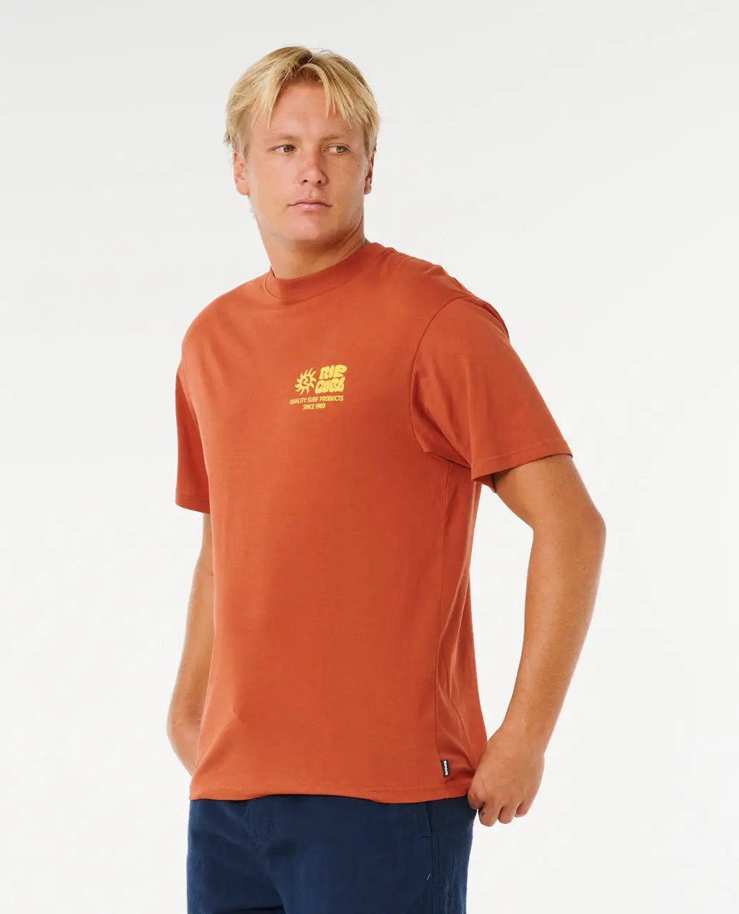 Rip Curl Pacific Rinse Glass OFF TEE - Baked Clay 4/7