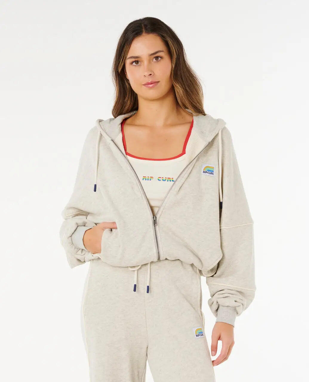 Rip Curl Surf Side Spliced ZIP Through - Grey Marle 7/7