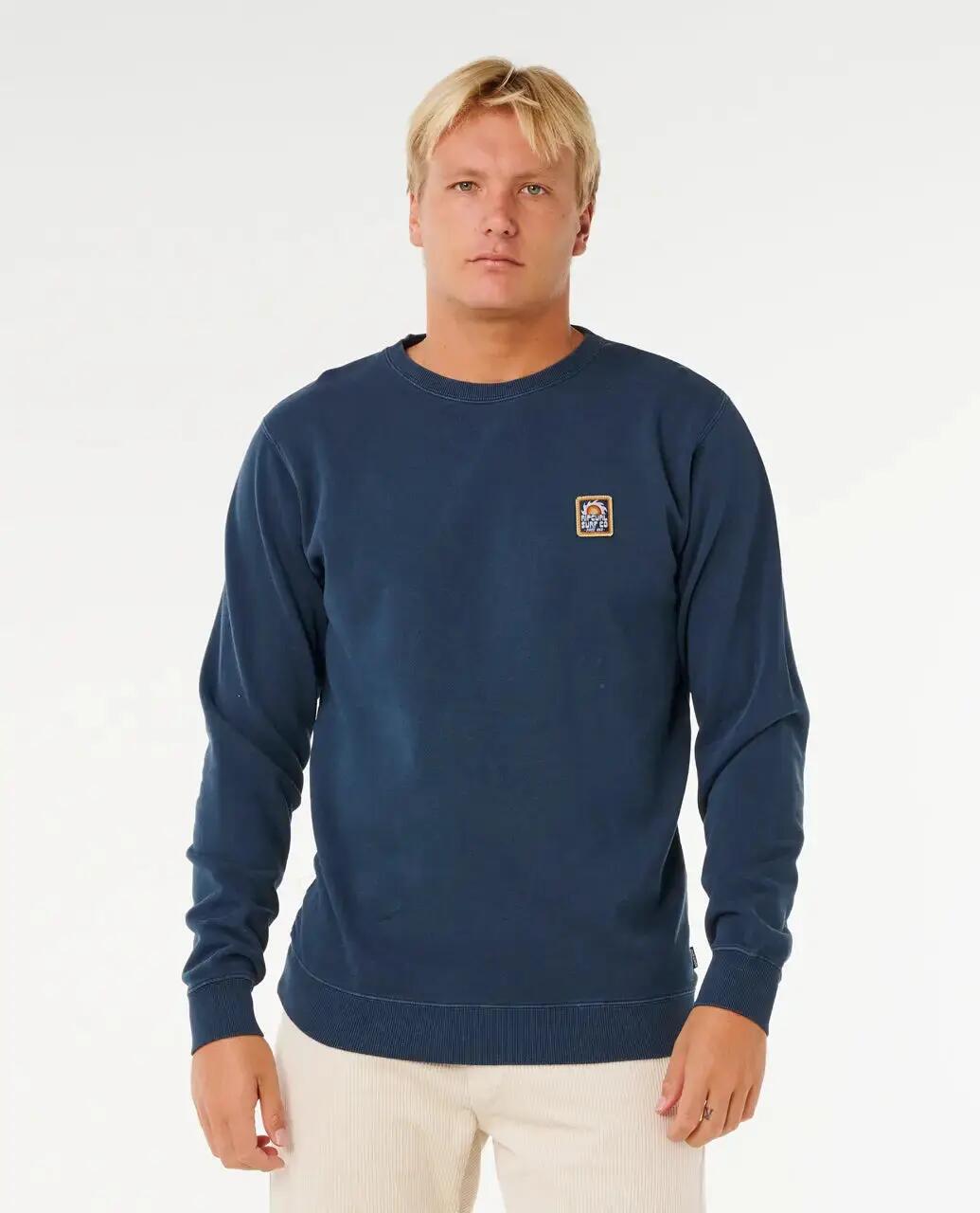 Rip Curl Pacific Rinse Patch Crew - Dark Navy 2/7