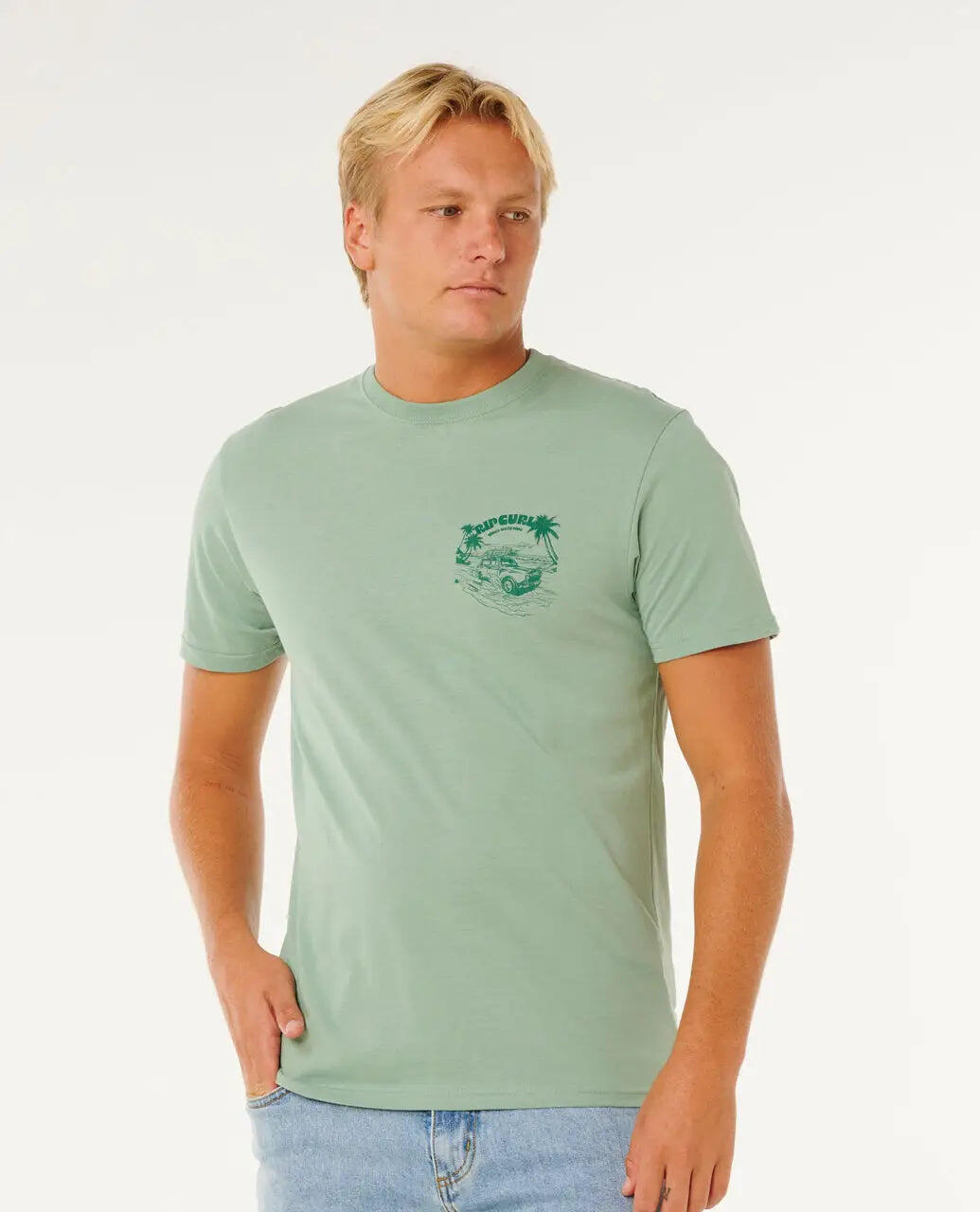 Rip Curl Keep ON Trucking SS TEE - Aloe 6/7