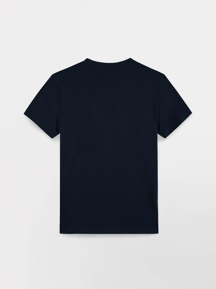 T-shirt manches courtes Homme FREDITEE - Navy, 100% coton 5/5